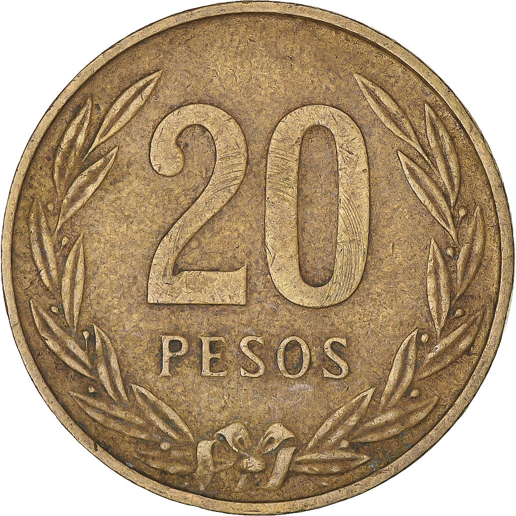 Moneta, Colombia, 20 Pesos, 1985