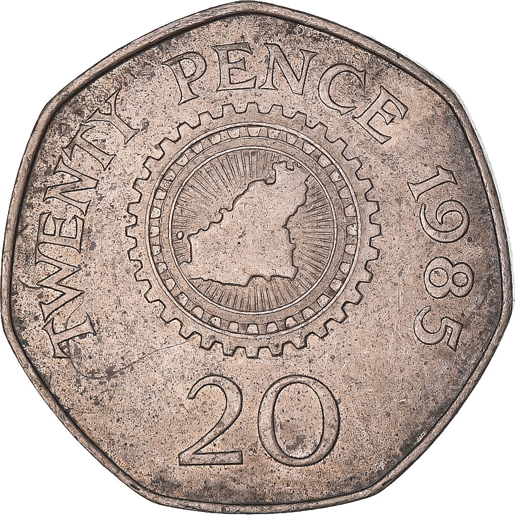 Coin, Guernsey, 20 Pence, 1985