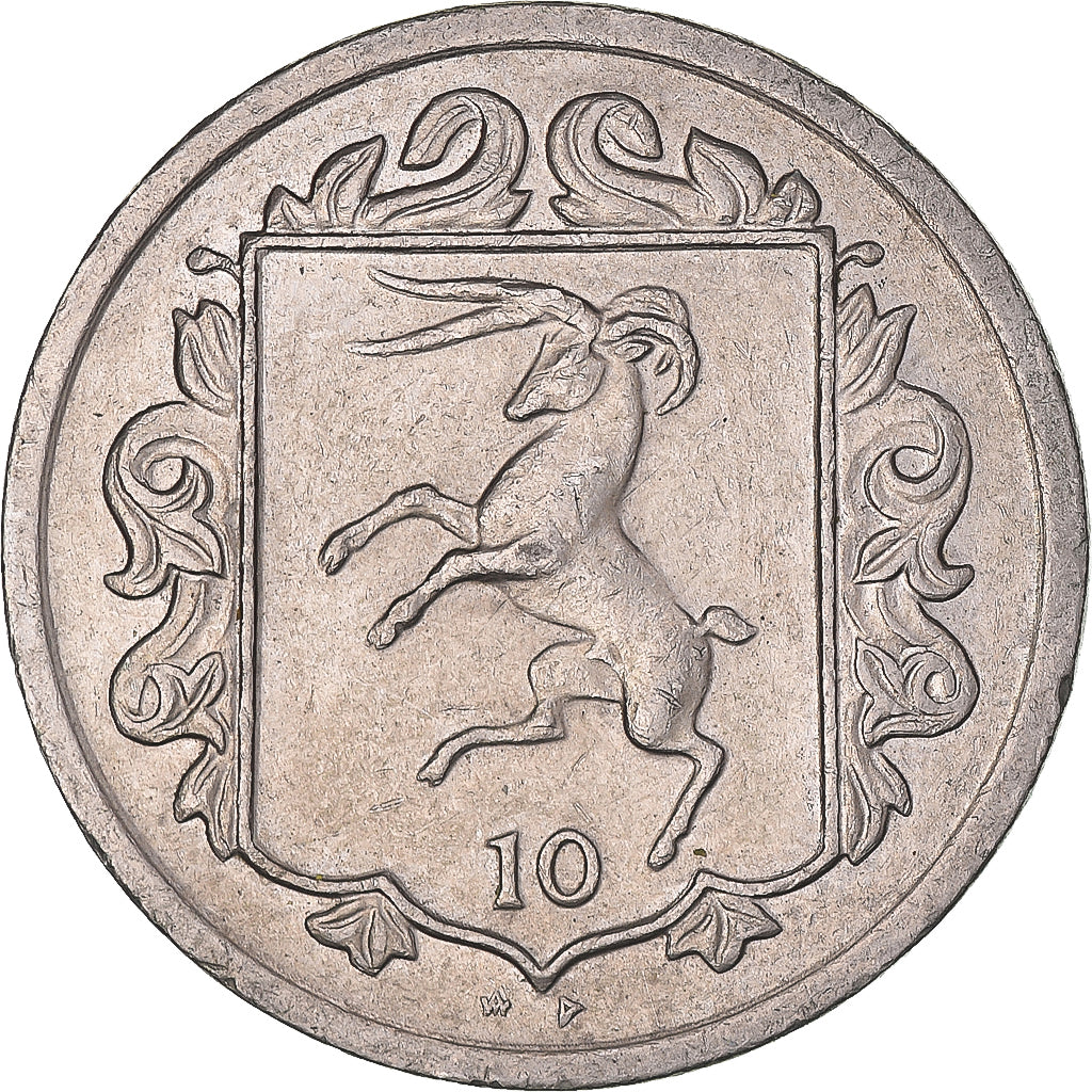 Moneta, Isola di Man, 10 Pence, 1984