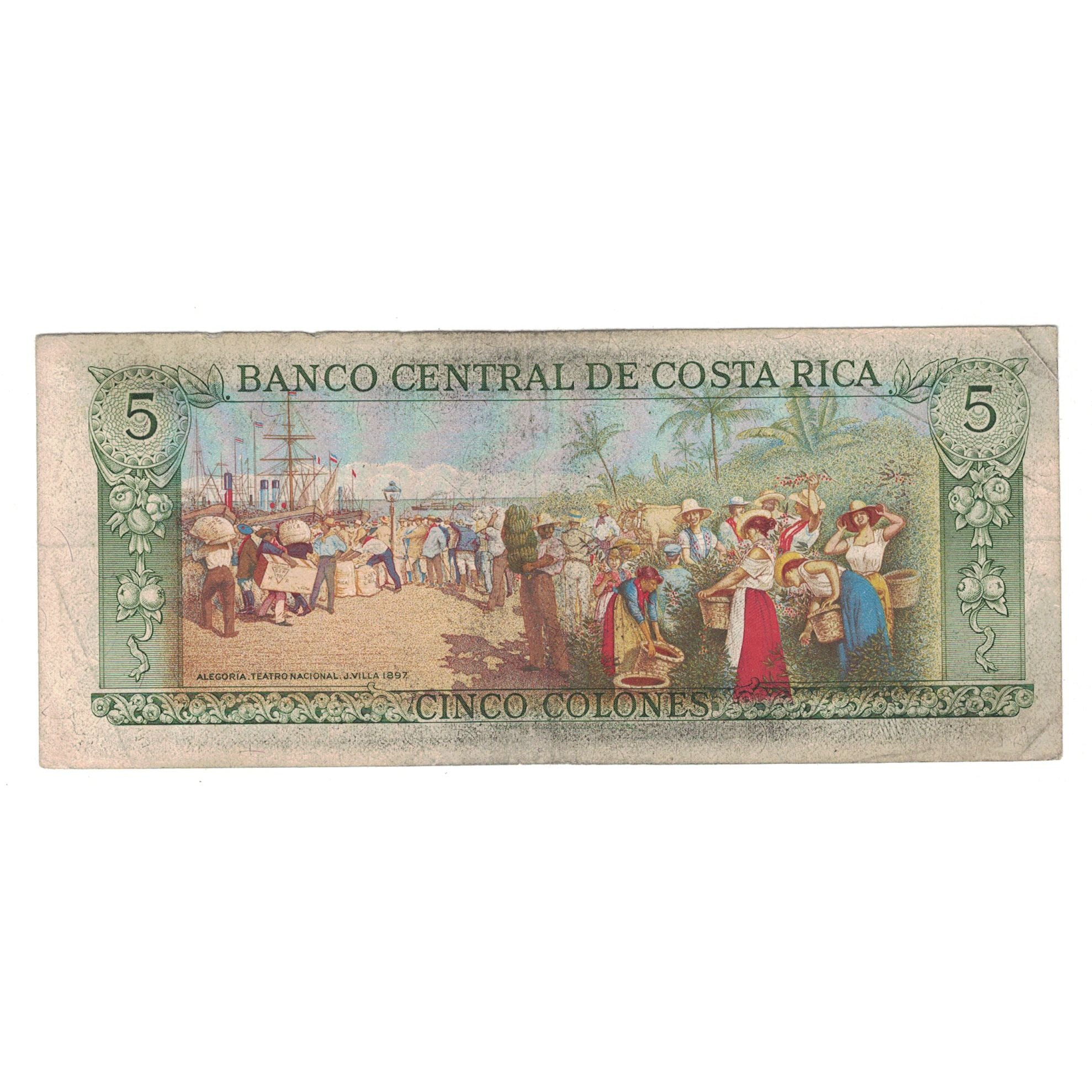 Billete, 5 Colones, 1990, Costa Rica, 1990-01-24, KM:236e, BC