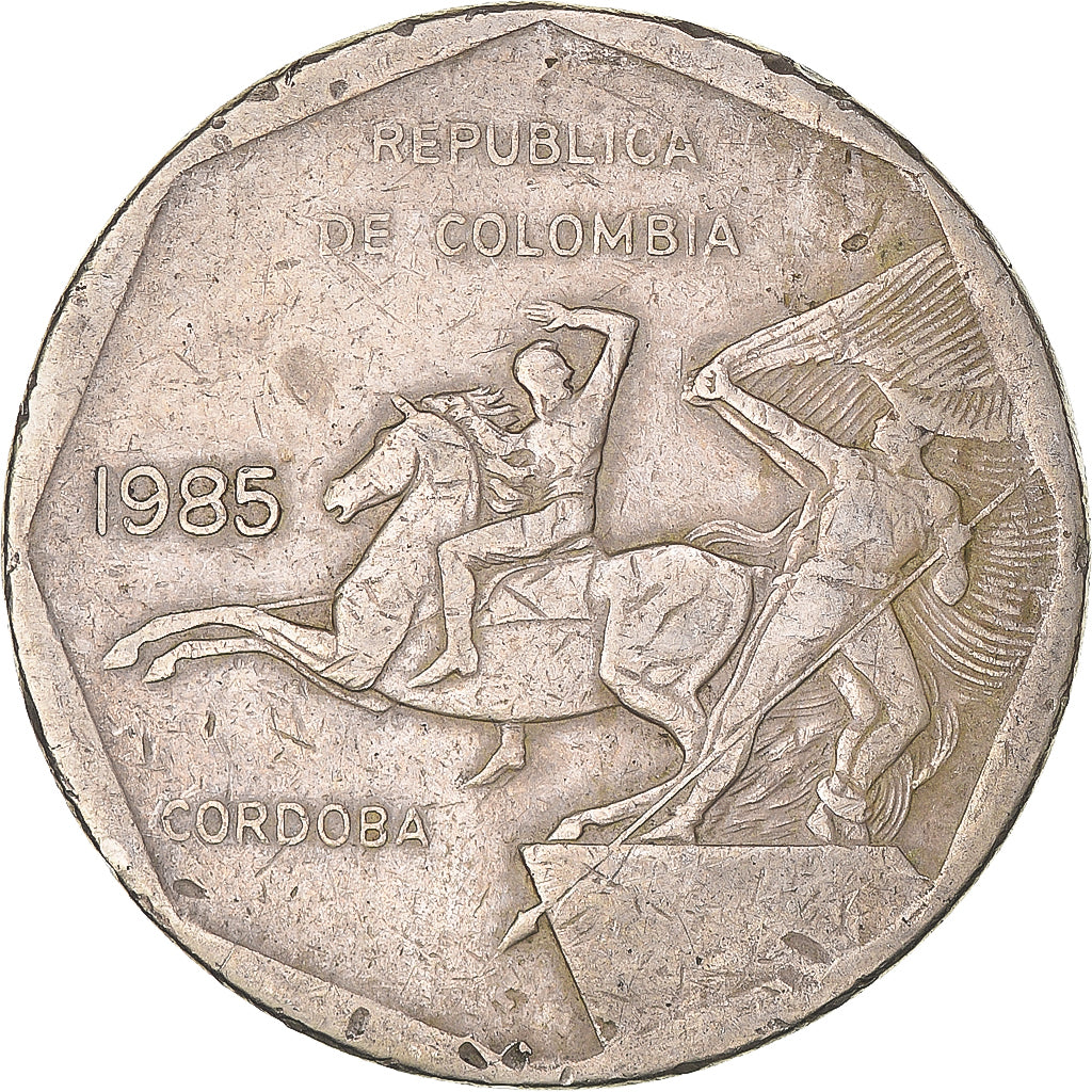Moneda, Colombia, 10 Pesos, 1985