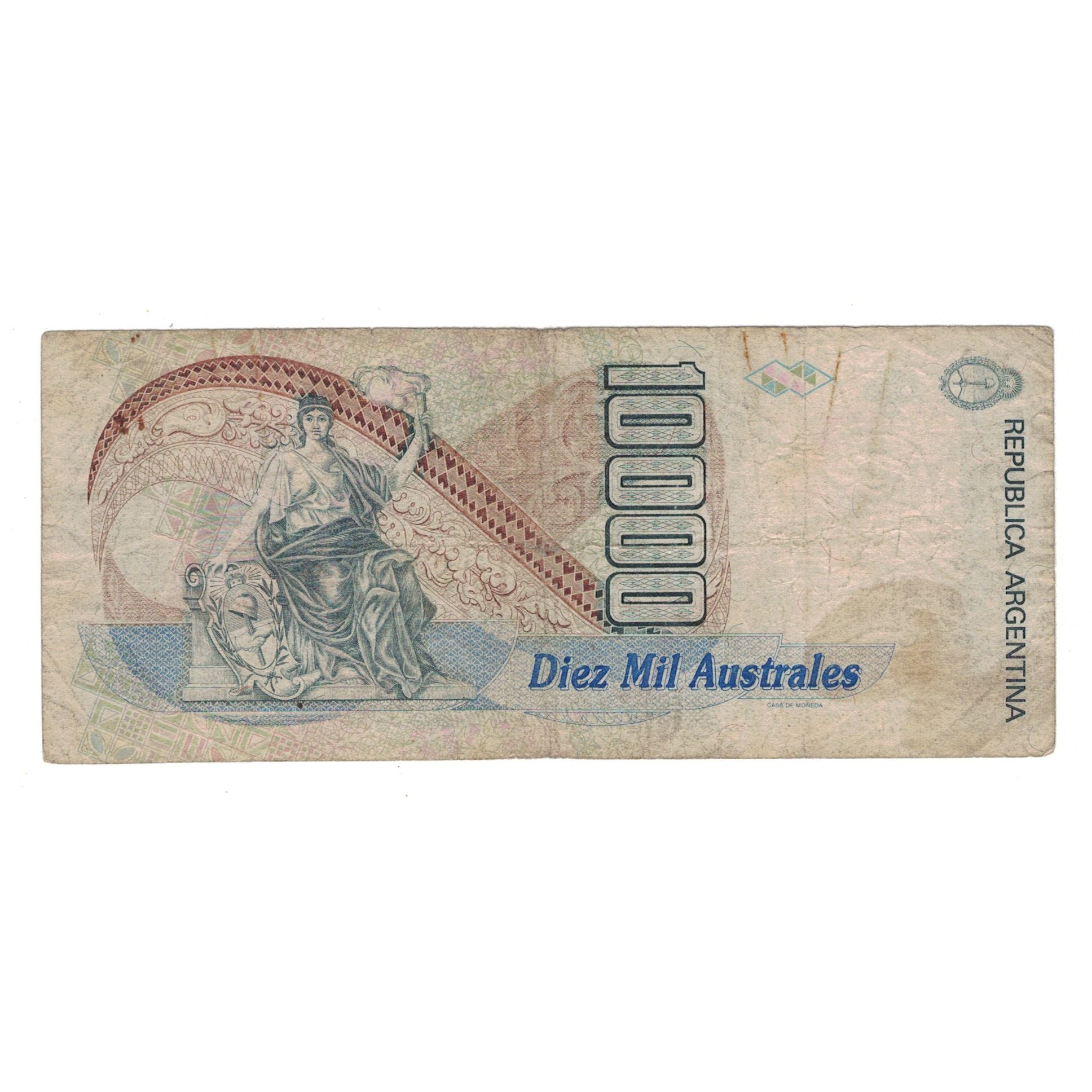 Billete, 10,000 Australes, Argentina, KM:334a, RC
