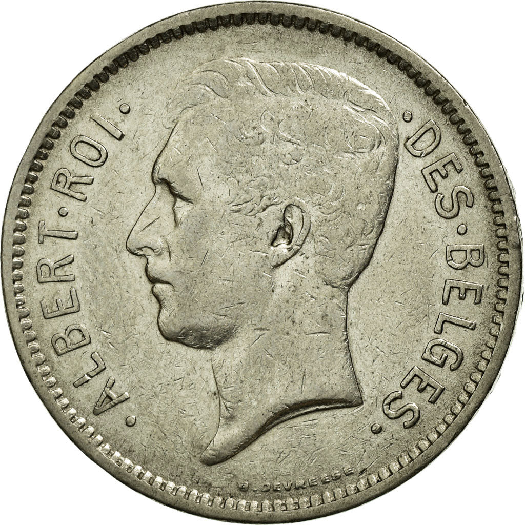 Coin, Belgium, 5 Francs, 5 Frank, 1932, EF(40-45), Nickel, KM:97.1