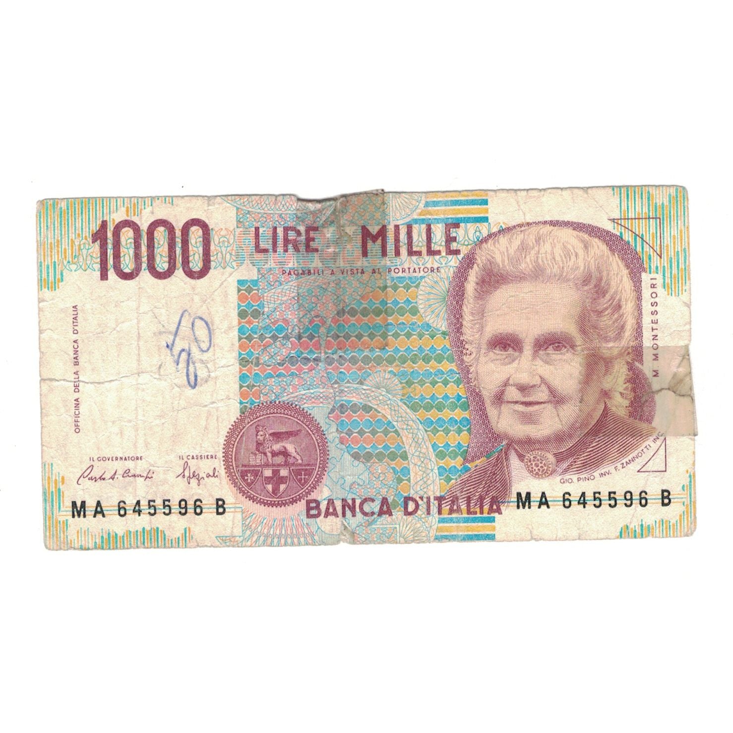Banknot, Włochy, 1000 Lire, 1990, 1990-10-03, KM:114a, VG(8-10)