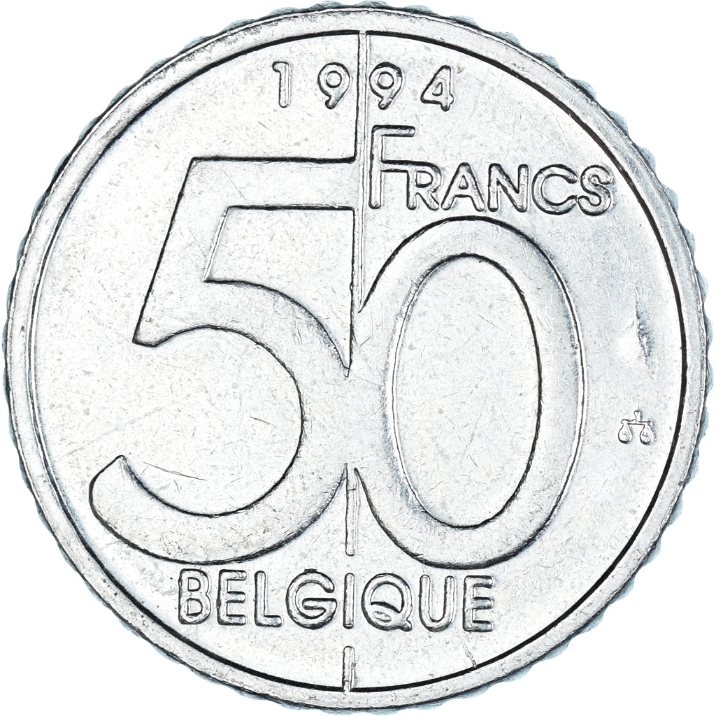 Coin, Belgium, 50 Francs, 50 Frank, 1994
