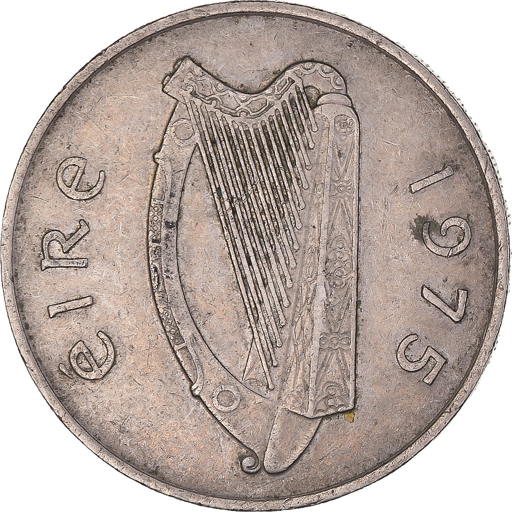 Moneta, Irlanda, 10 Pence, 1975, BB, Nichel
