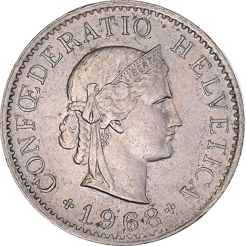 Moneda, Suiza, 5 Rappen, 1968