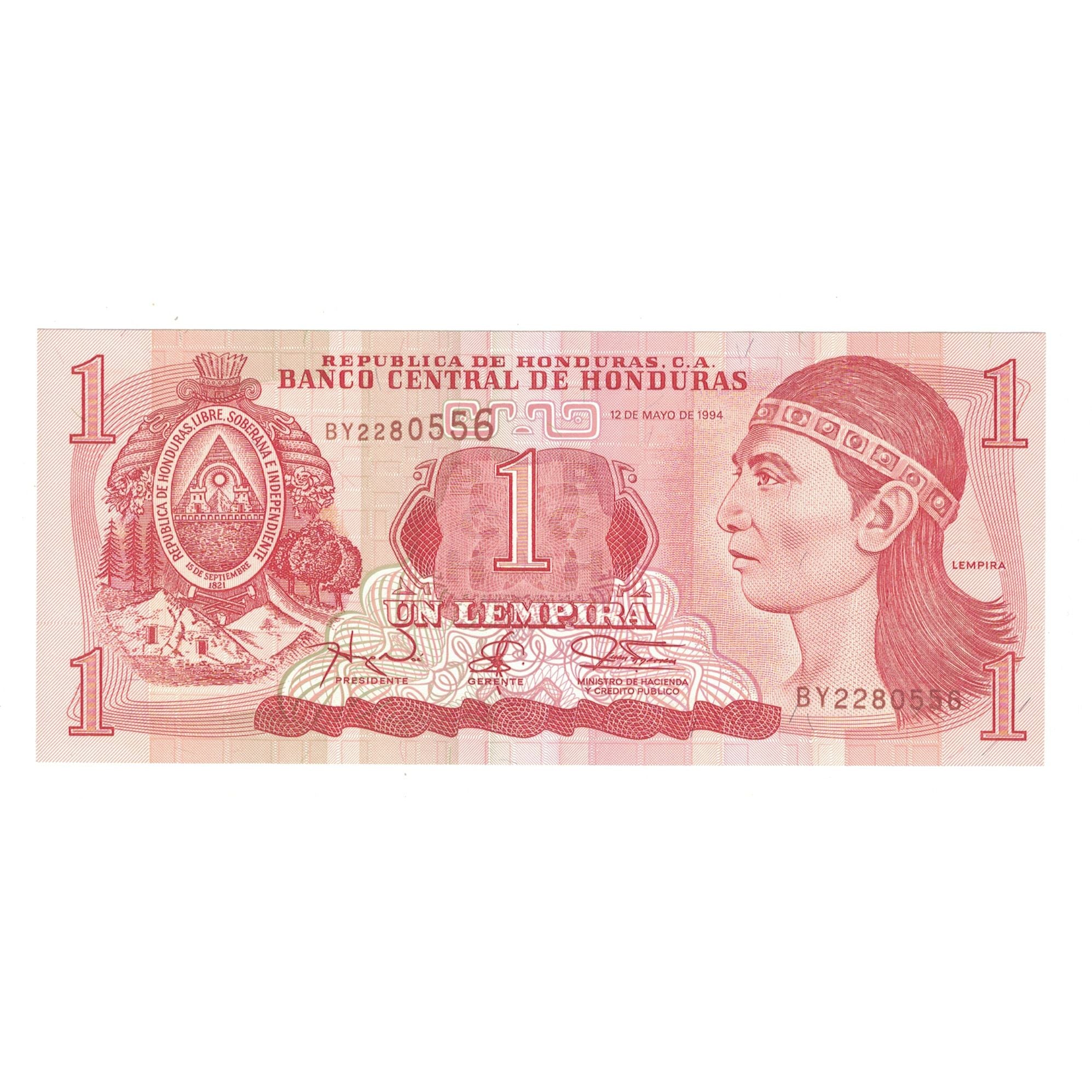 Billete, 1 Lempira, 1994, Honduras, 1994-05-12, KM:76a, UNC