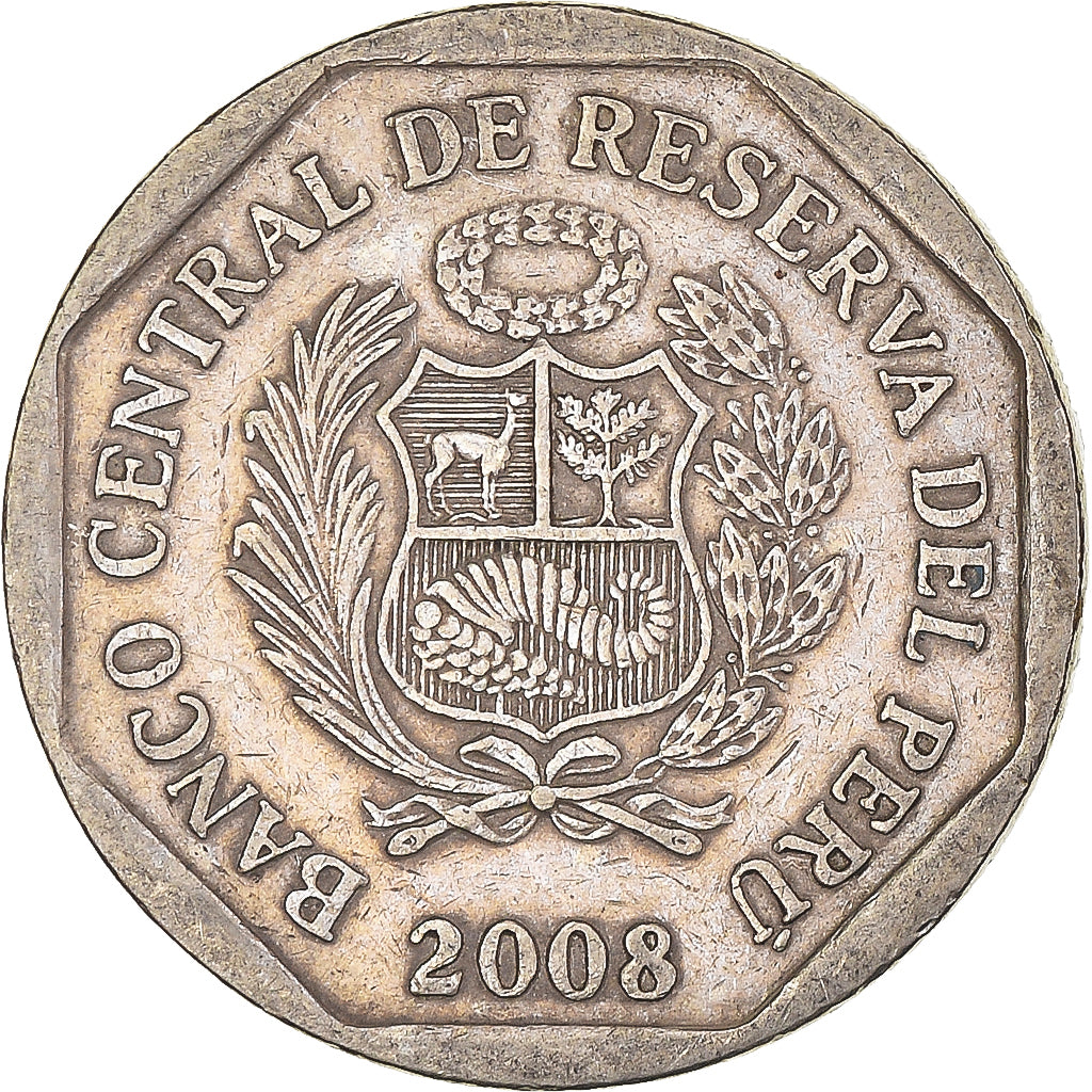 Münze, Peru, 50 Centimos, 2008