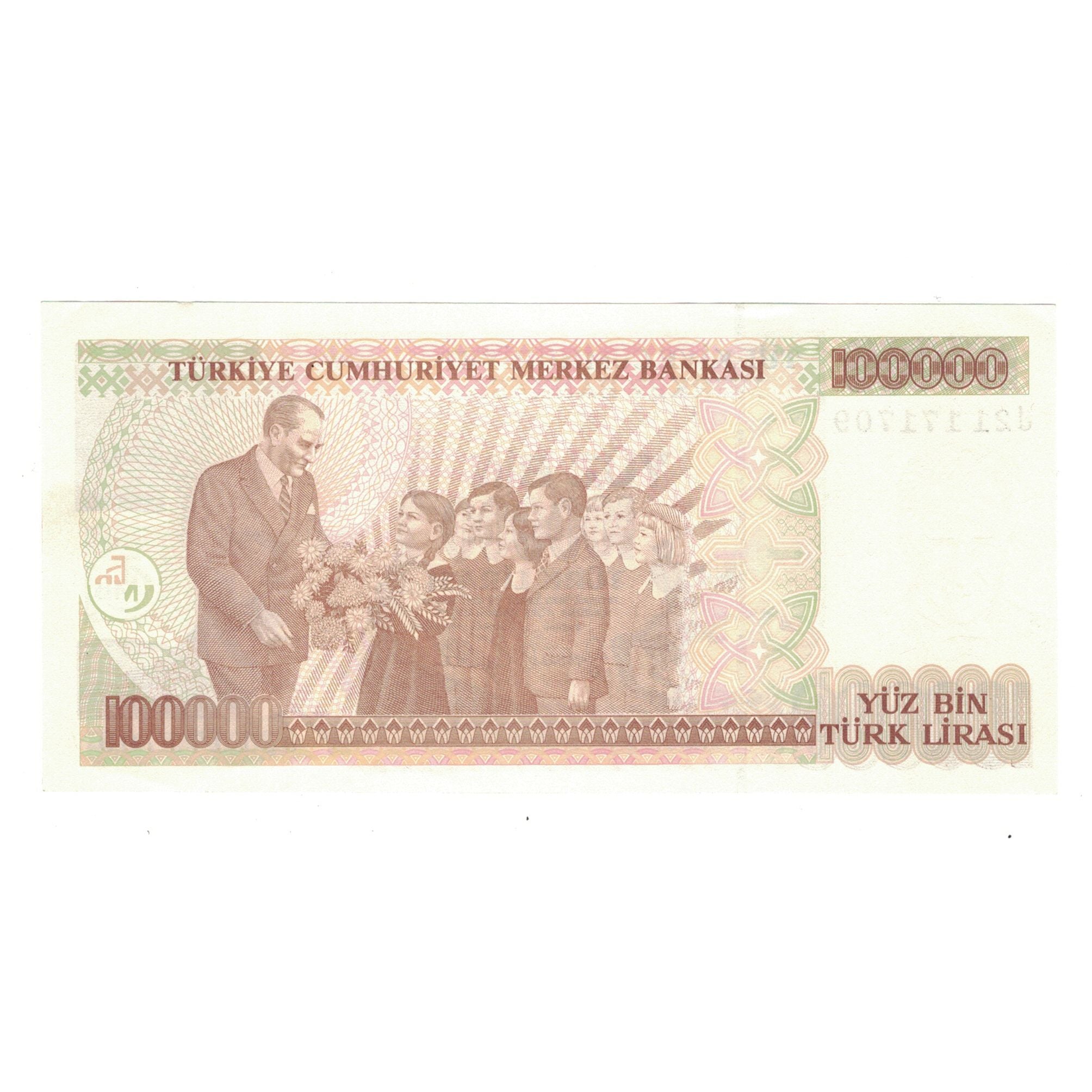 Billete, 100,000 Lira, Turquía, KM:205, UNC