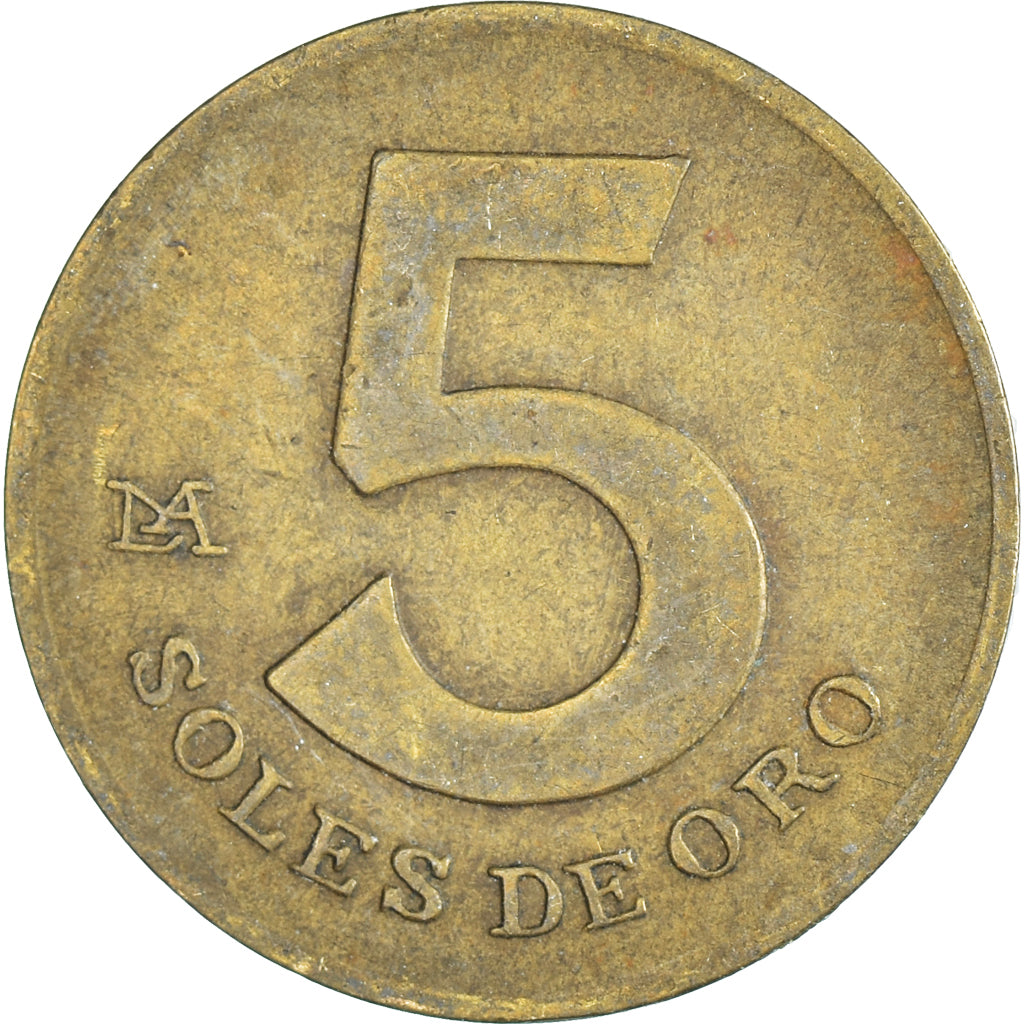 Monnaie, Pérou, 5 Soles, 1980