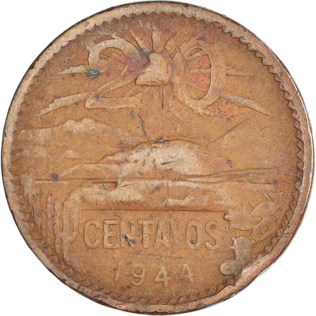 Moneda, México, 20 Centavos, 1944