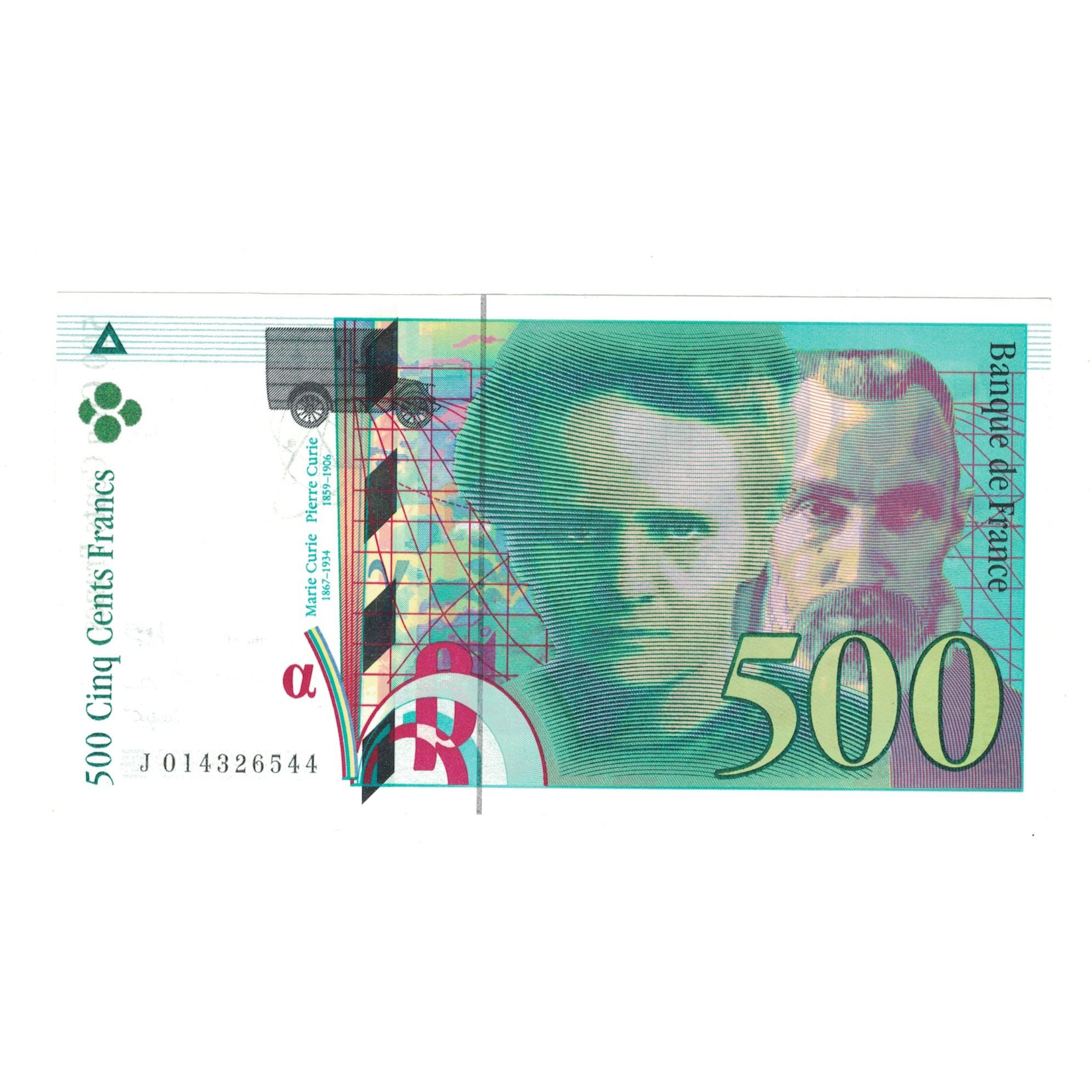 Francja, 500 Francs, Pierre et Marie Curie, 1994, J014326544, AU(55-58)