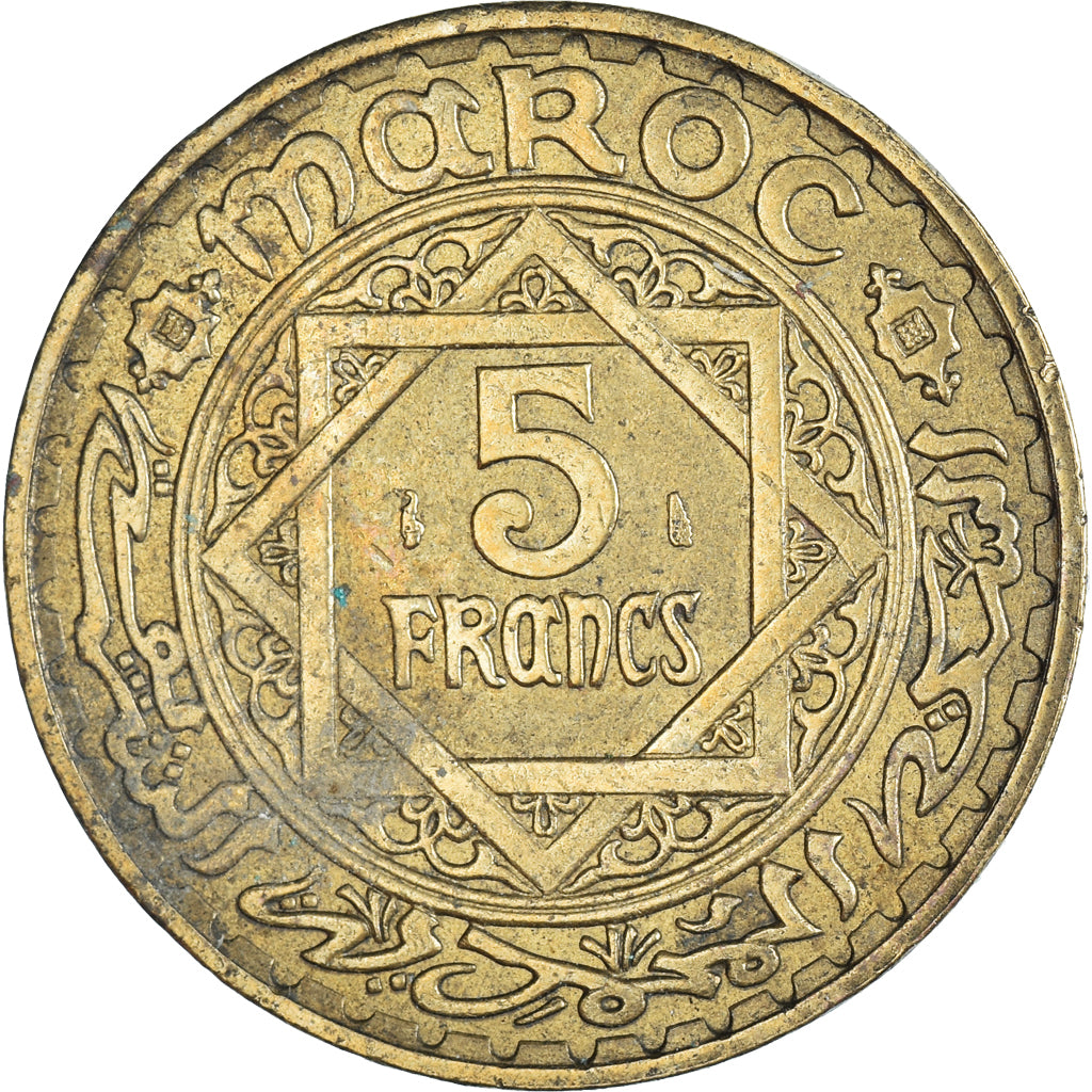 Coin, Morocco, 5 Francs, 1365