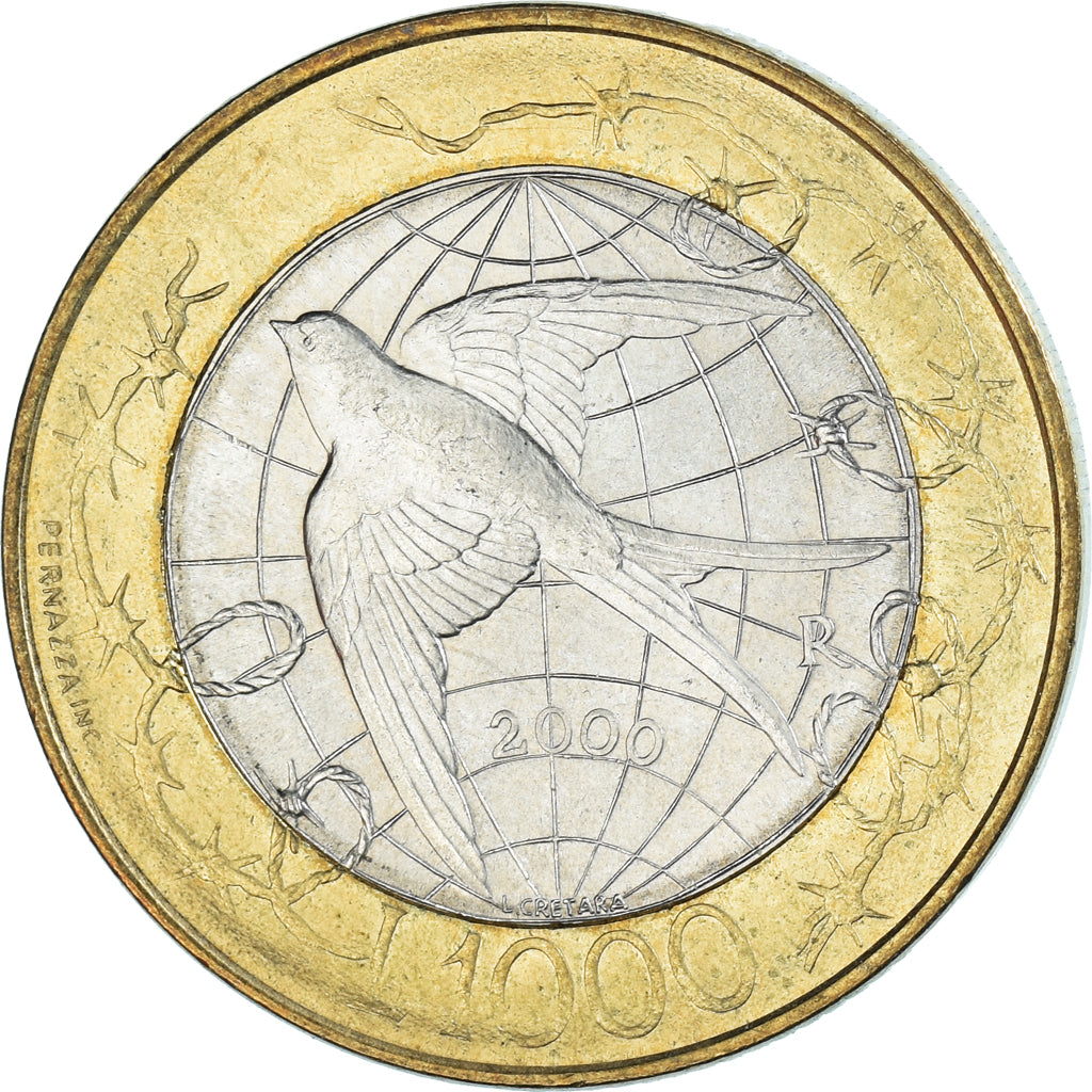 Moneta, San Marino, 1000 Lire, 2000