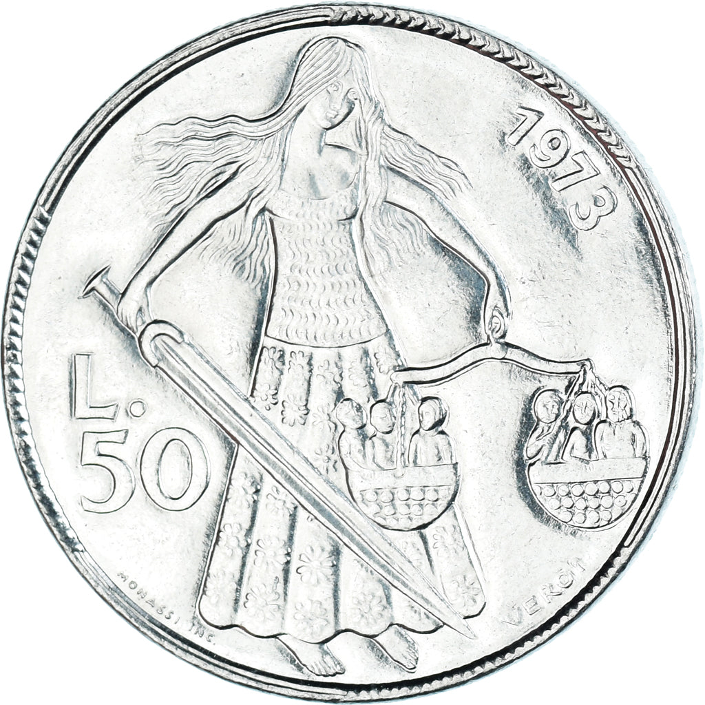 Coin, San Marino, 50 Lire, 1973