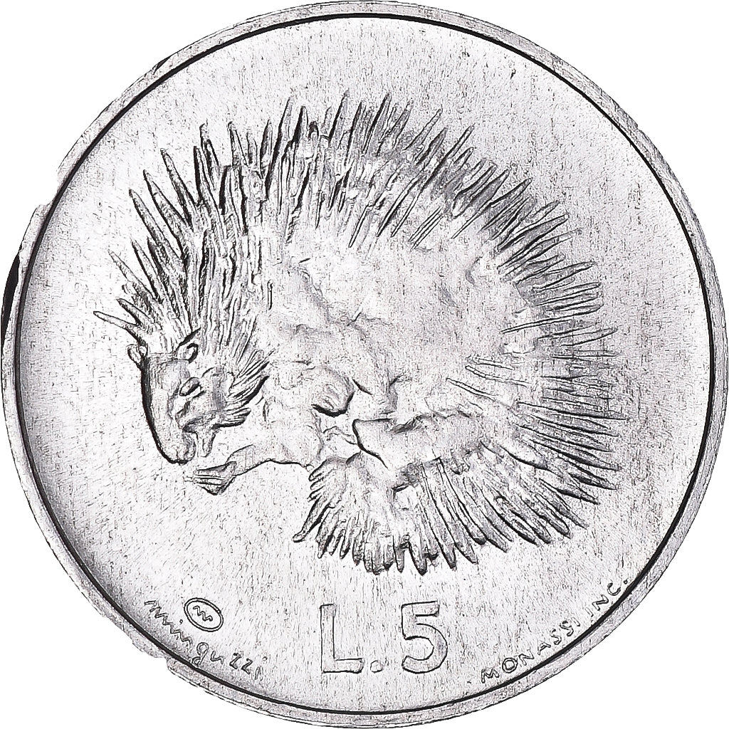 Moeda, San Marino, 5 Lire, 1974