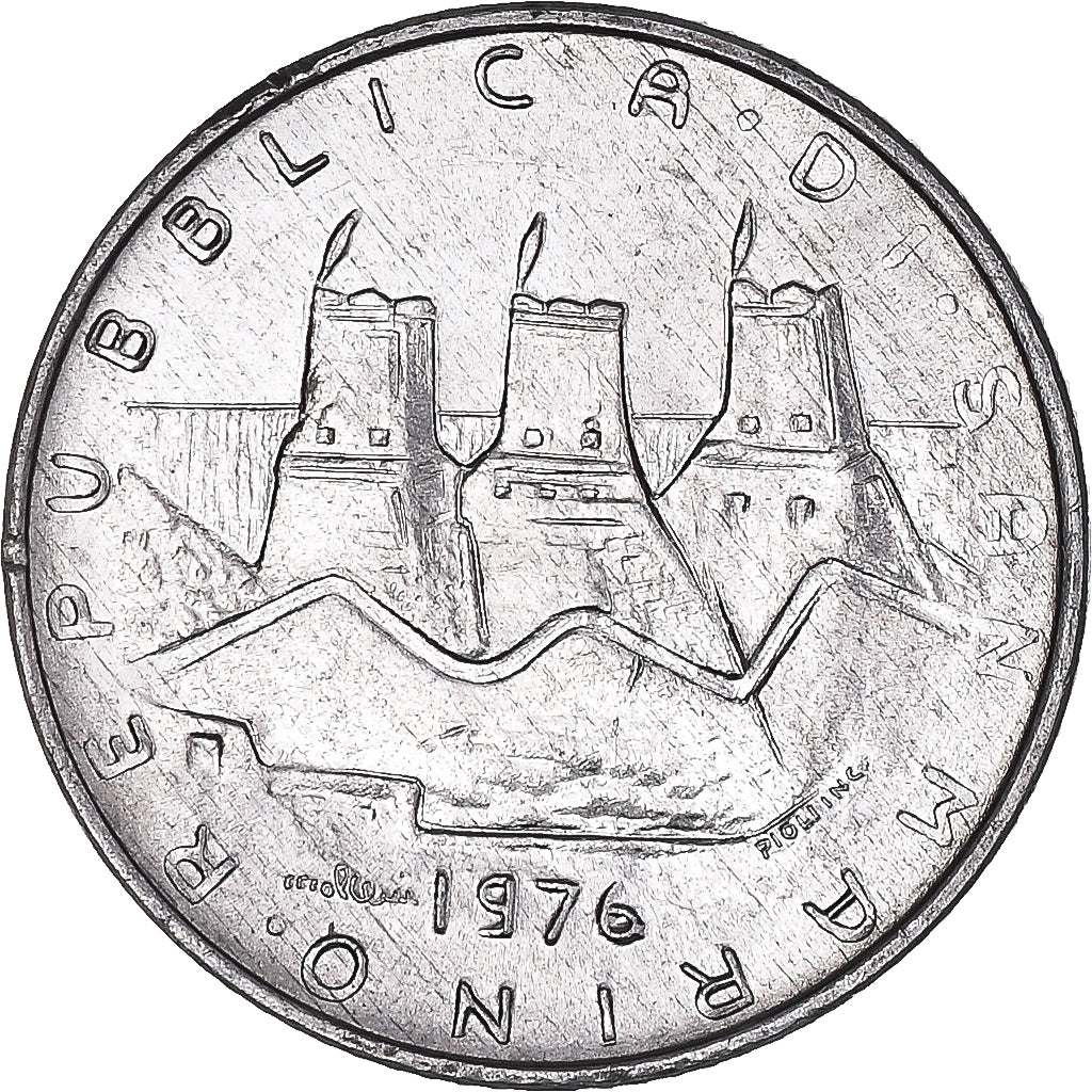 Munten, San Marino, 2 Lire, 1976