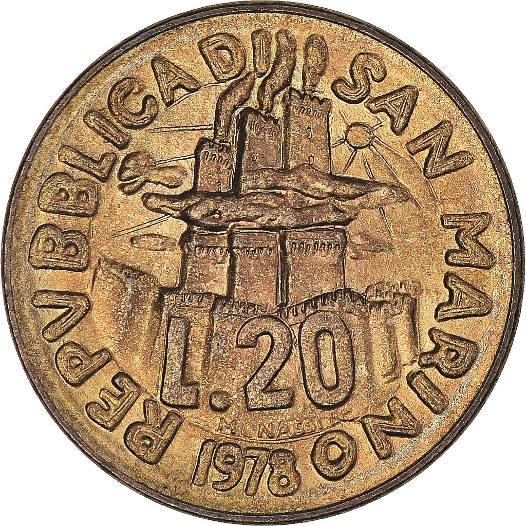 Munten, San Marino, 20 Lire, 1978