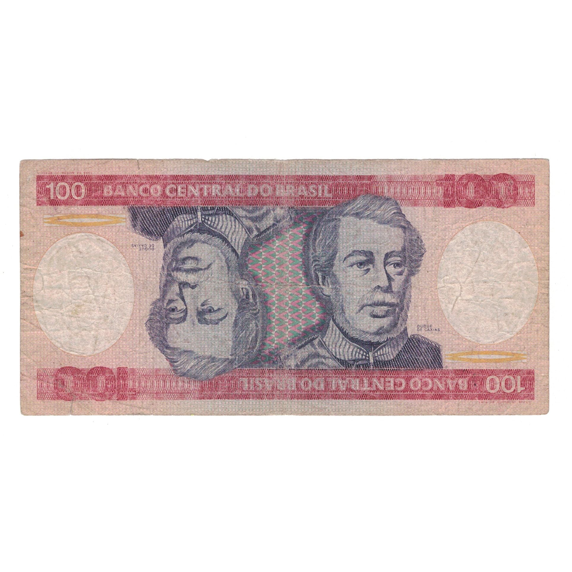 Nota, Brasil, 100 Cruzeiros, KM:198b, VF(20-25)