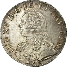 Coin, France, Louis XV, Écu aux branches d'olivier, Ecu, 1727, Aix, EF(40-45)