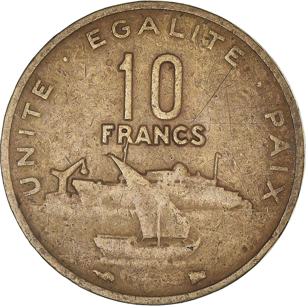 Münze, Dschibuti, 10 Francs, 1996