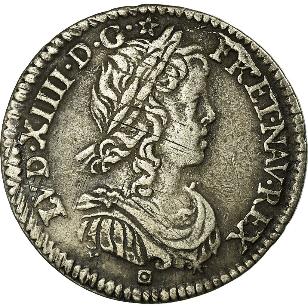 Coin, France, Louis XIV, 1/12 Écu à la mèche longue, 1/12 ECU, 10 Sols, 1659