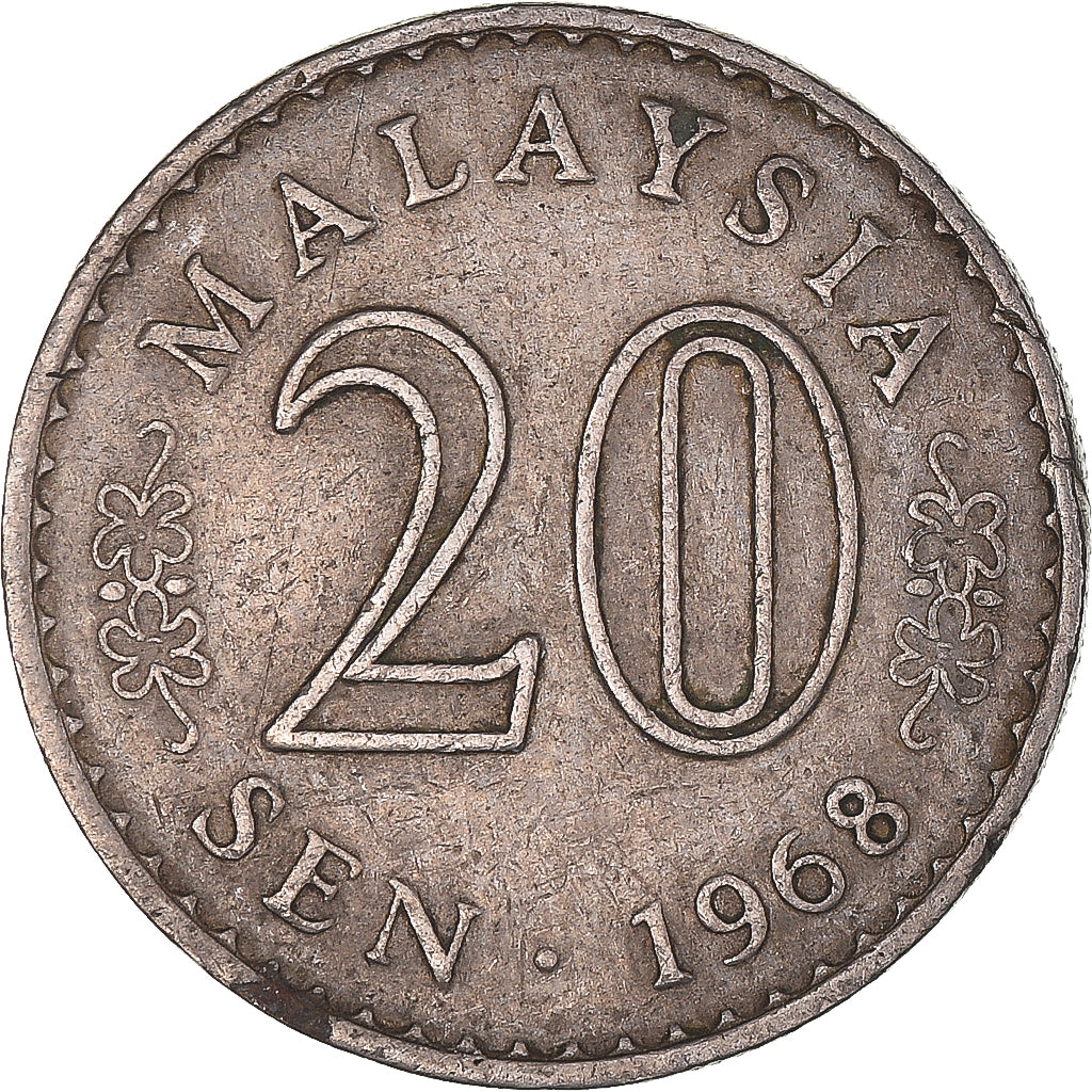 Coin, Malaysia, 20 Sen, 1968