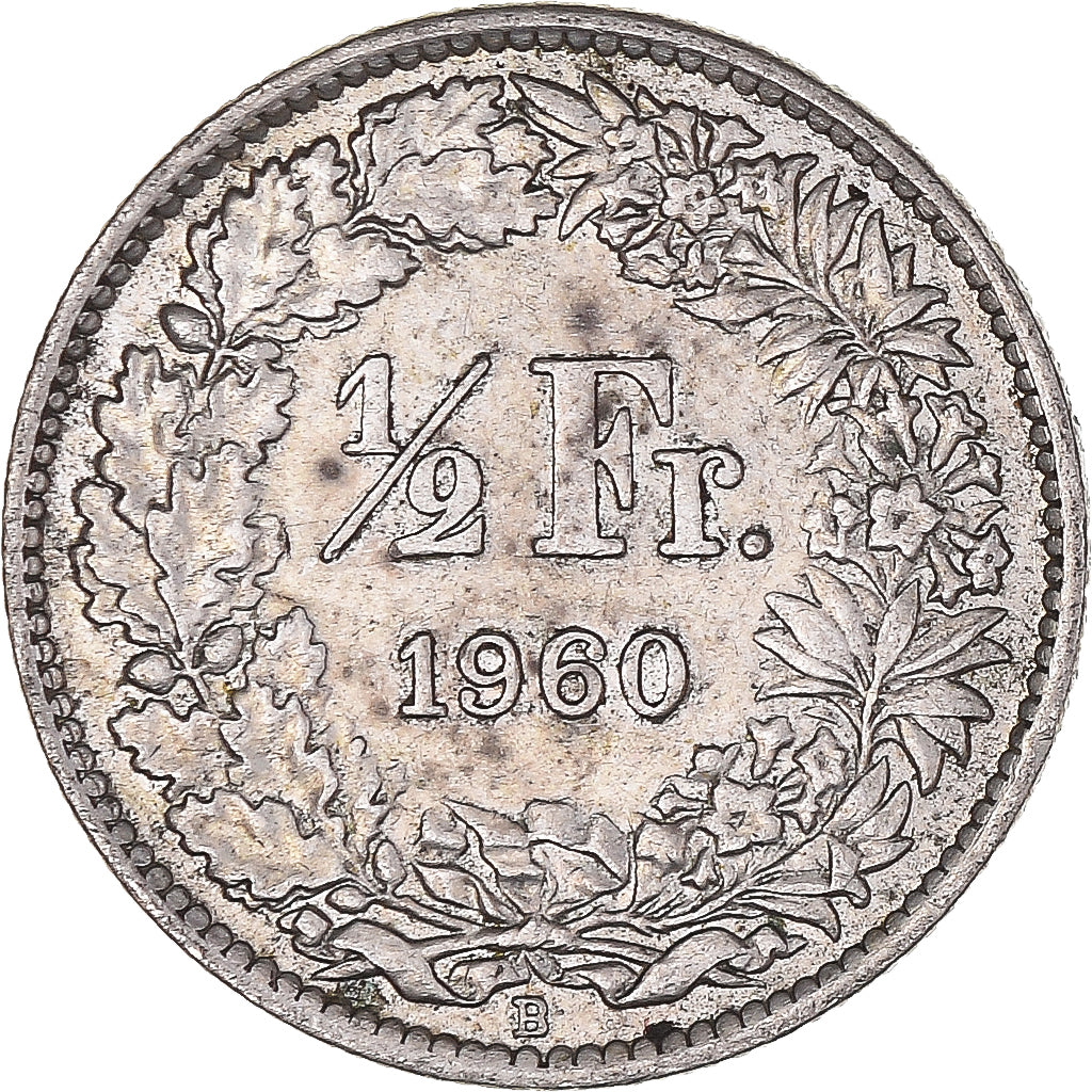Coin, Switzerland, 1/2 Franc, 1960