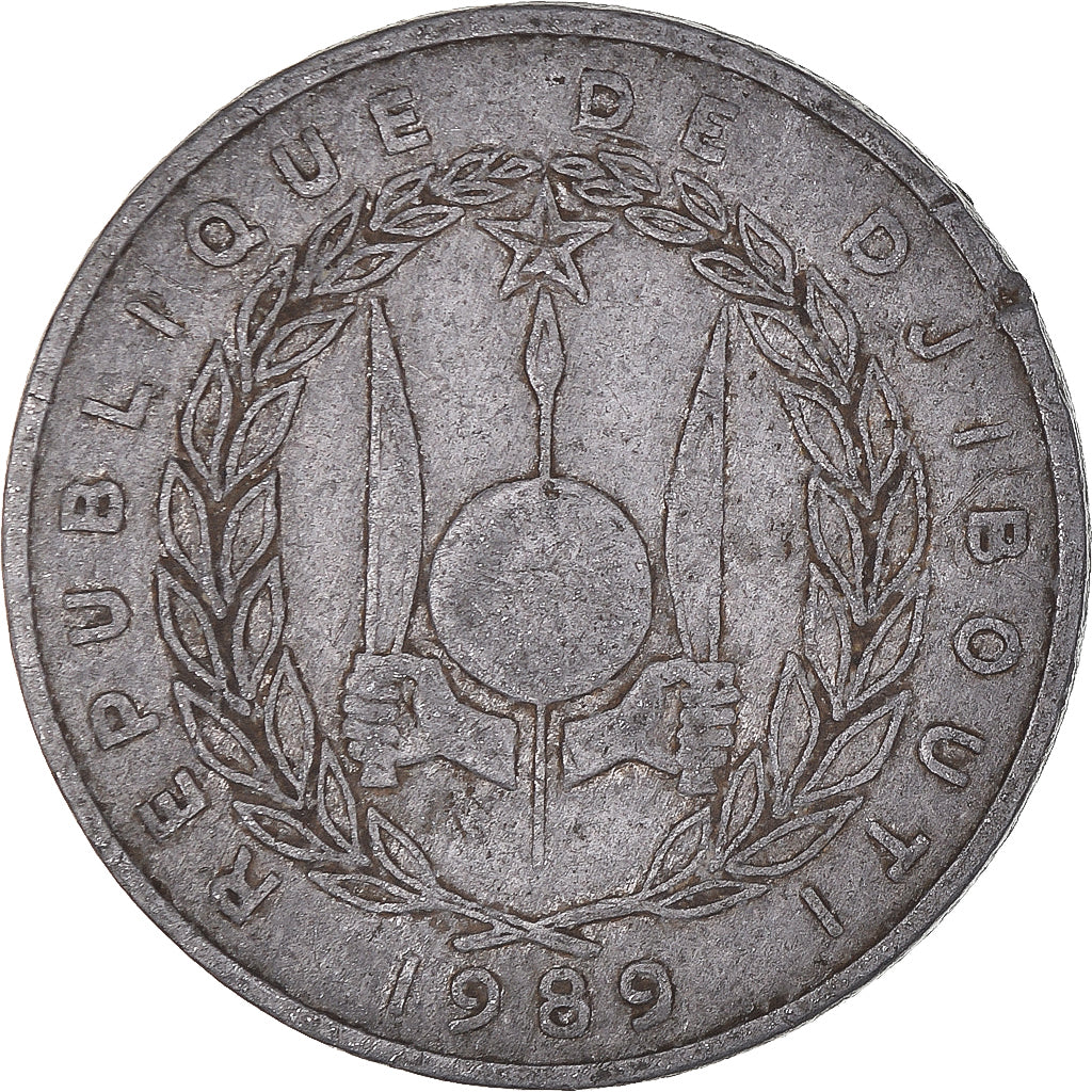 Münze, Dschibuti, 5 Francs, 1989