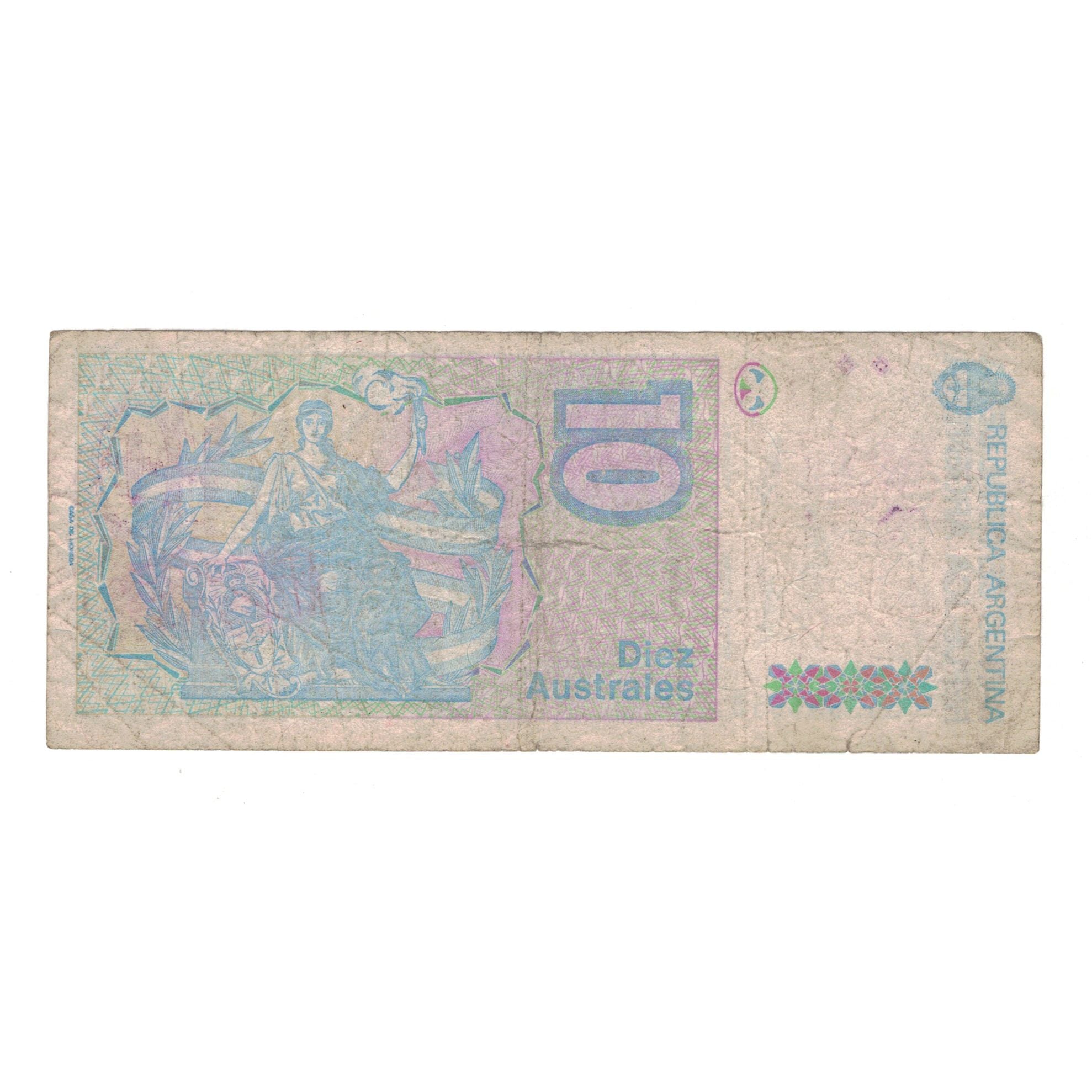 Banknote, Argentina, 10 Australes, KM:325b, VF(20-25)