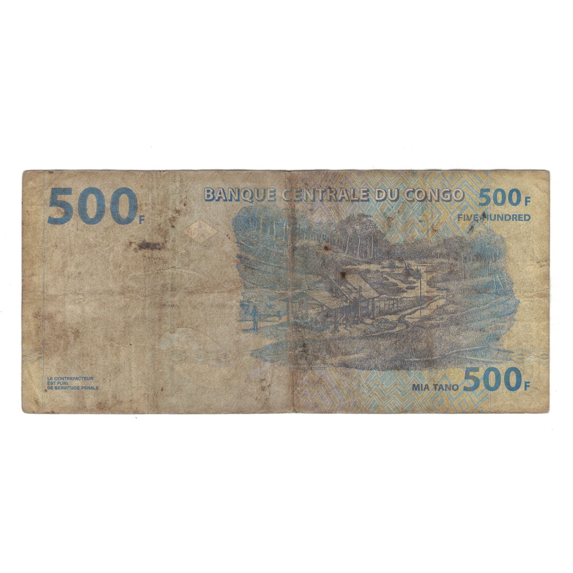 Banknote, Congo Democratic Republic, 500 Francs, 2002, 2002-01-04, KM:96a