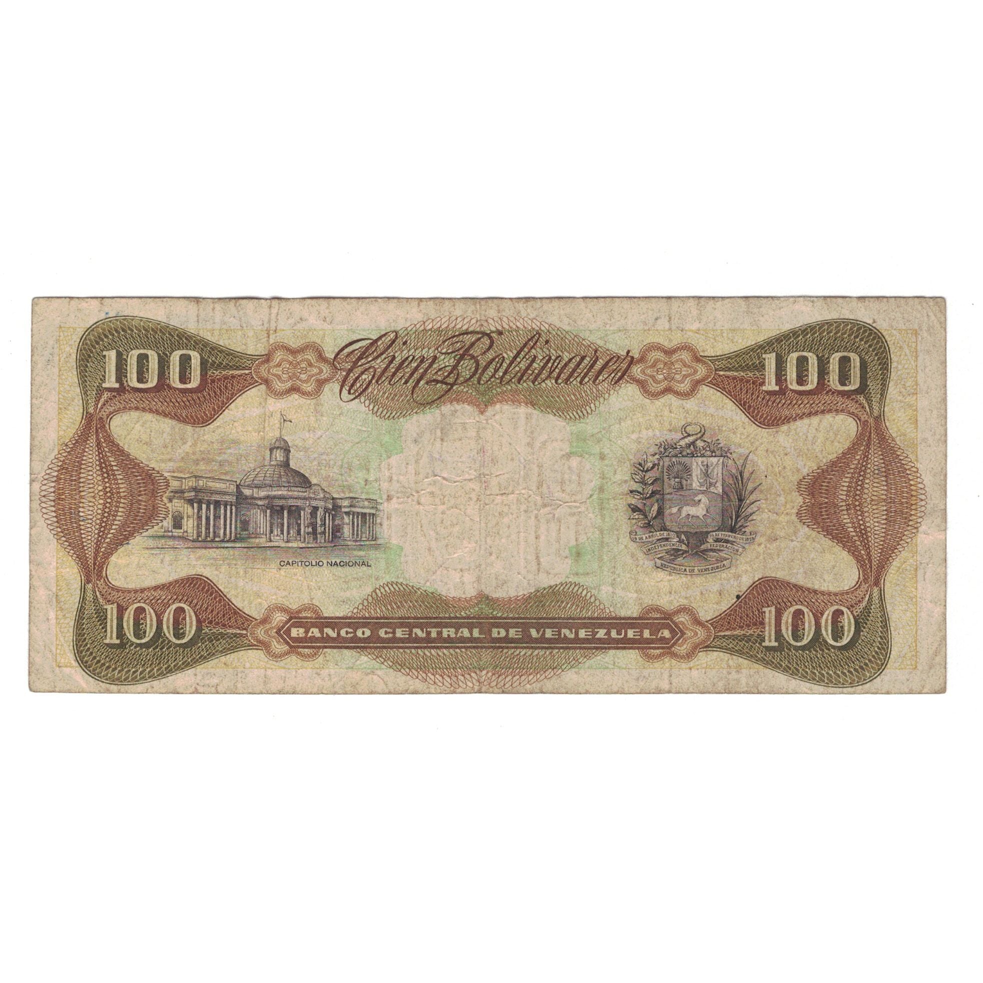 Billet, Venezuela, 100 Bolivares, 1992, 1992-12-08, KM:66e, B