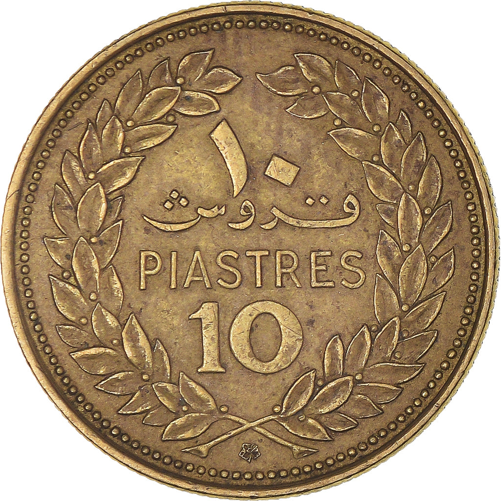 Moeda, Líbano, 10 Piastres, 1970