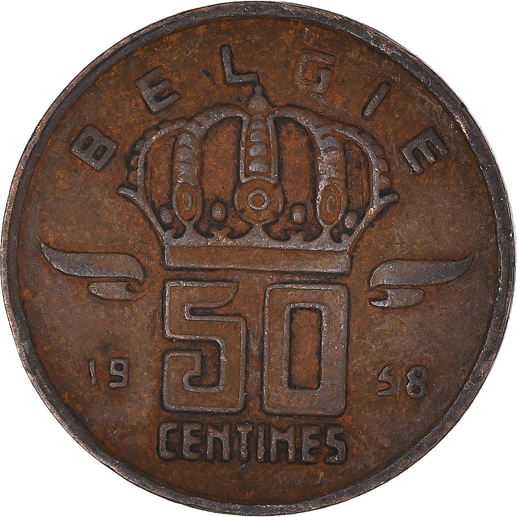 Monnaie, Belgique, 50 Centimes, 1958