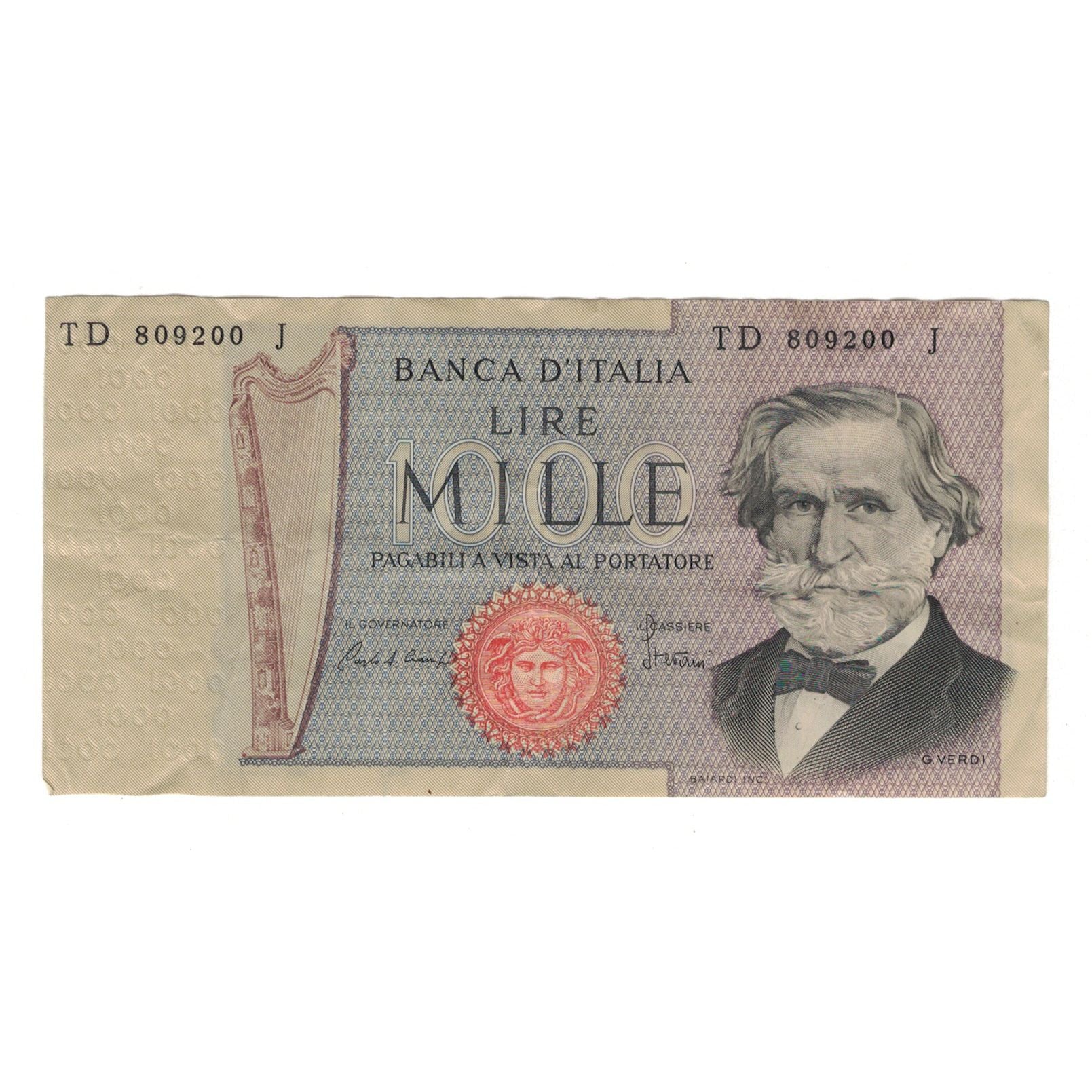 Billet, Italie, 1000 Lire, 1980, 1980-02-20, KM:101g, TTB