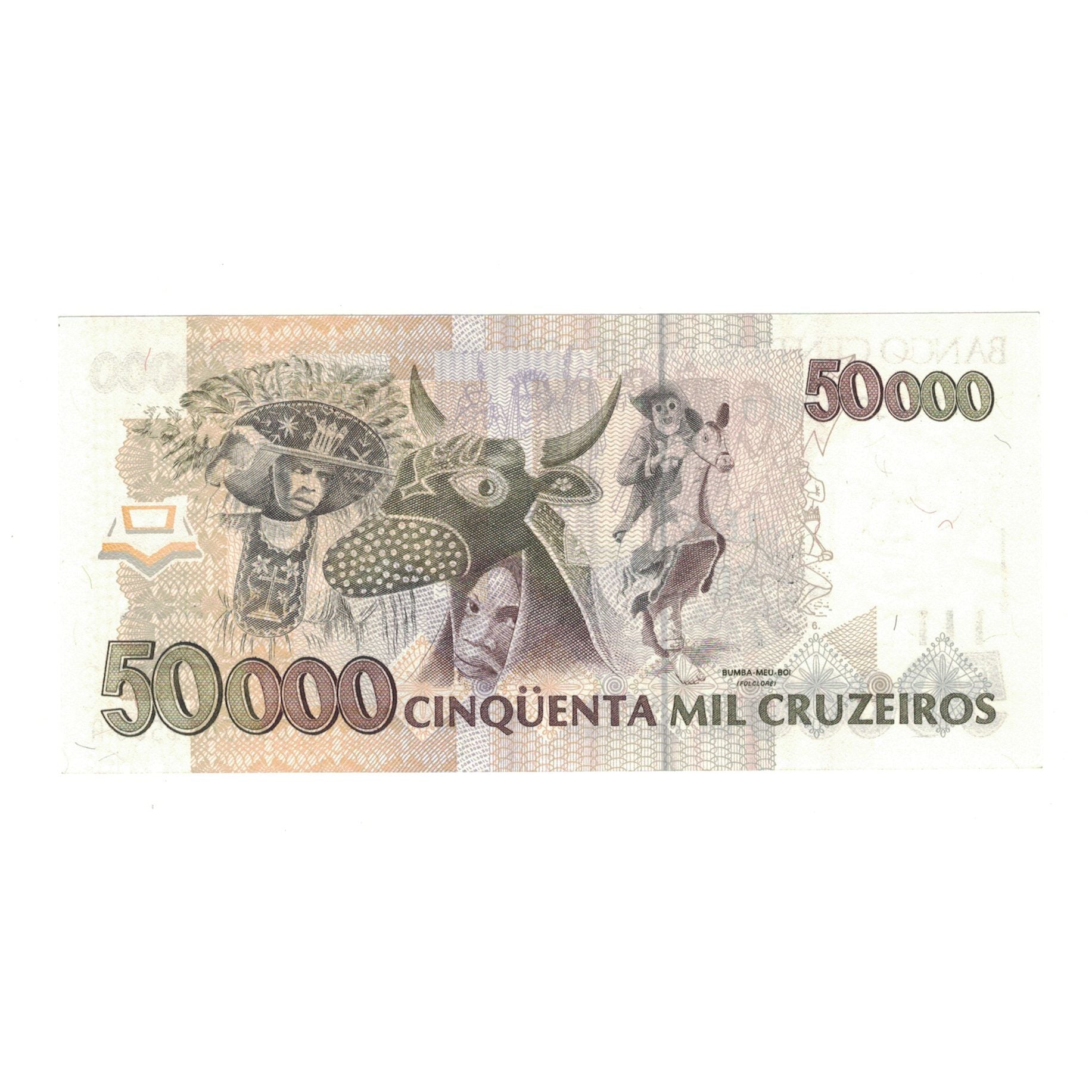 Banknote, Brazil, 50,000 Cruzeiros, KM:234a, UNC(65-70)