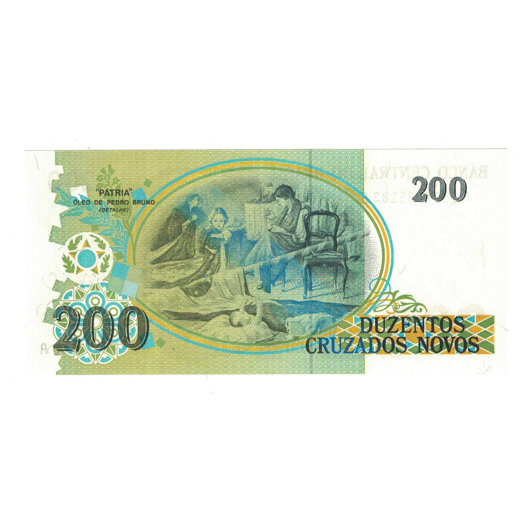 Billet, Brésil, 200 Cruzeiros on 200 Cruzados Novos, KM:225b, NEUF