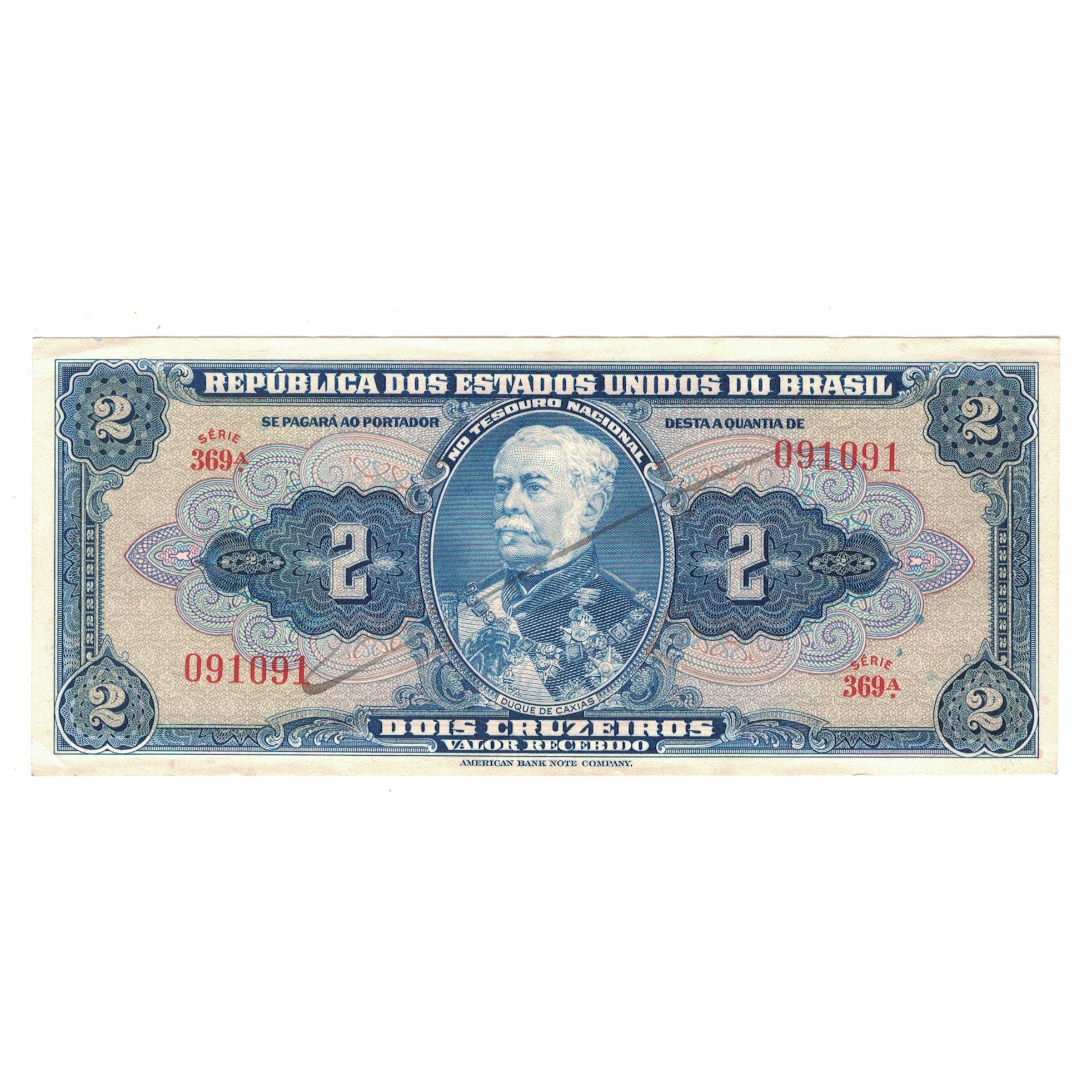 Banknote, Brazil, 2 Cruzeiros, EF(40-45)