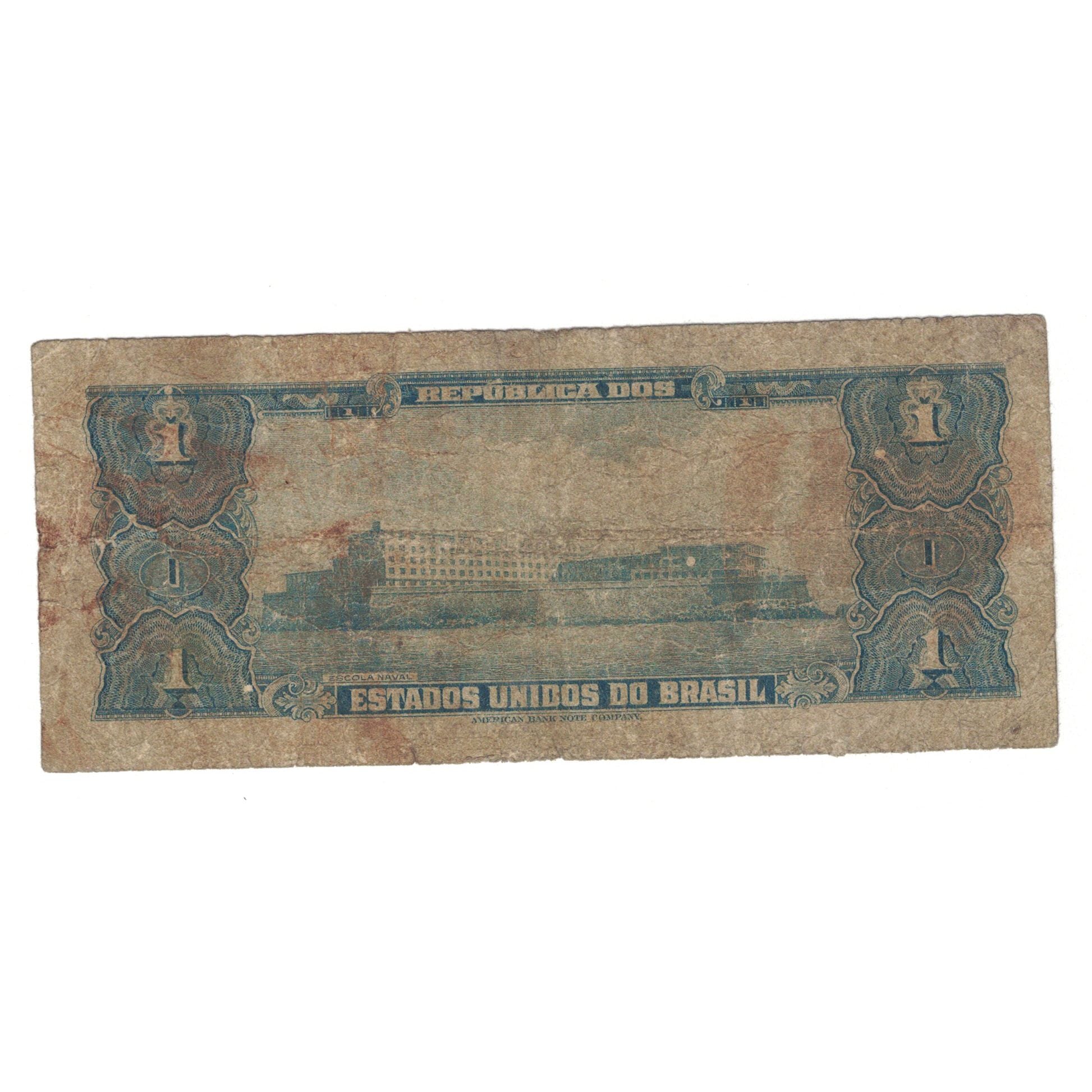 Nota, Brasil, 1 Cruzeiro, KM:150c, VG(8-10)