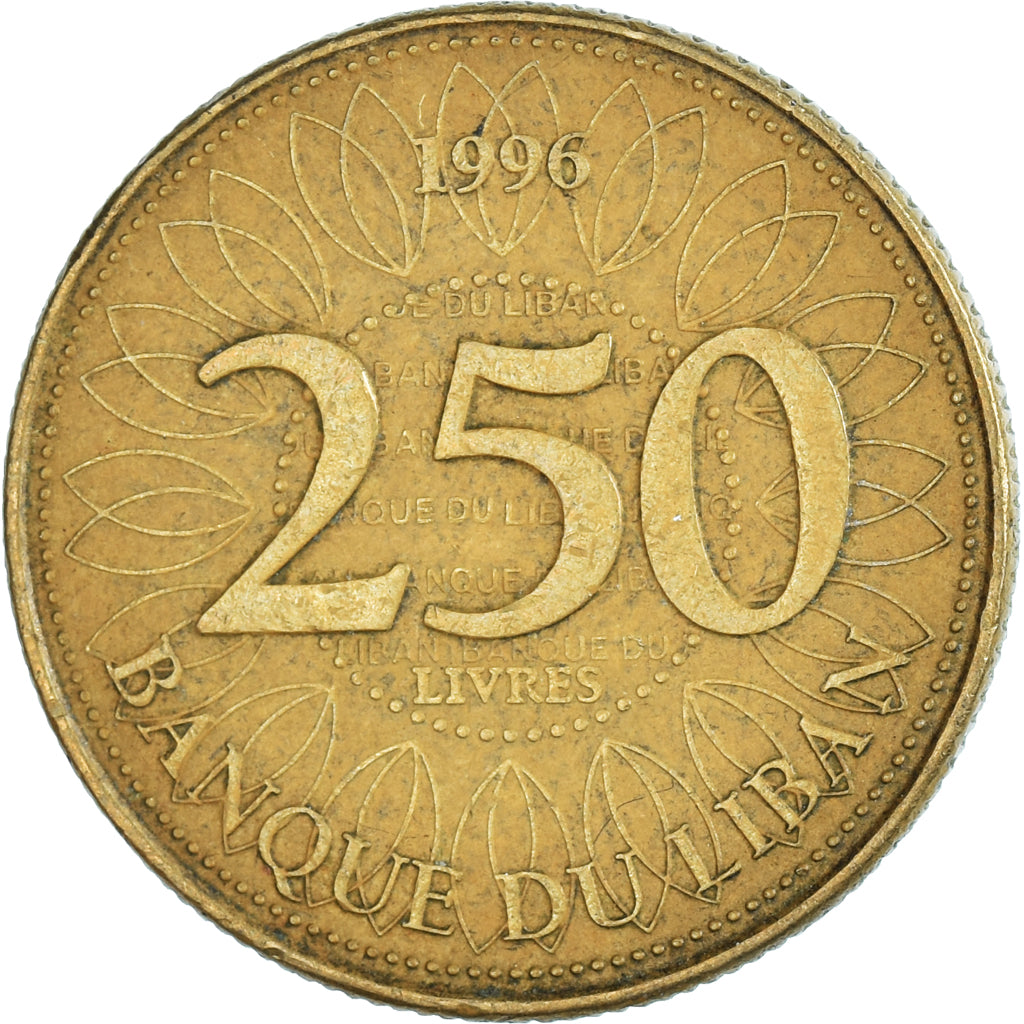 Monnaie, Liban , 250 Livres, 1996