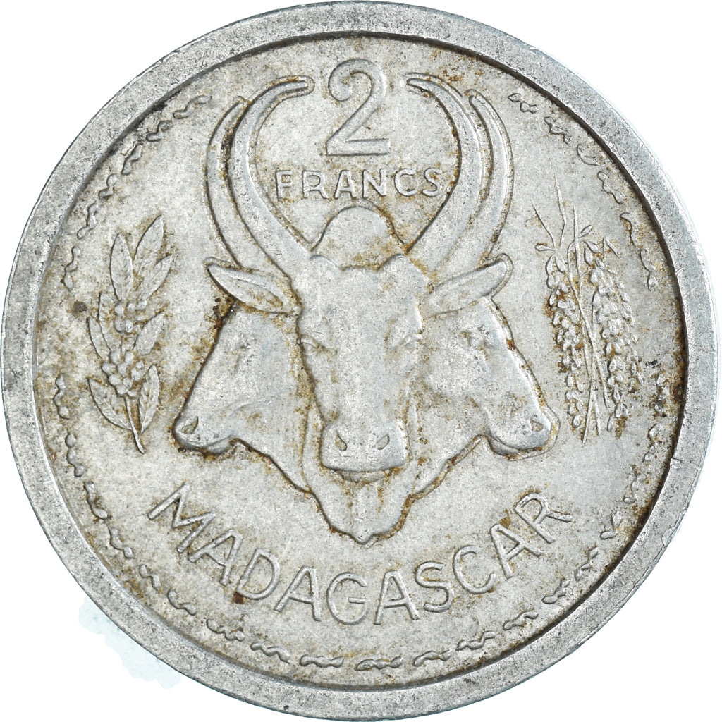 Münze, Madagascar, 2 Francs, 1948