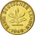 Moneda, ALEMANIA - REPÚBLICA FEDERAL, 10 Pfennig, 1949, MBC+, Latón recubierto