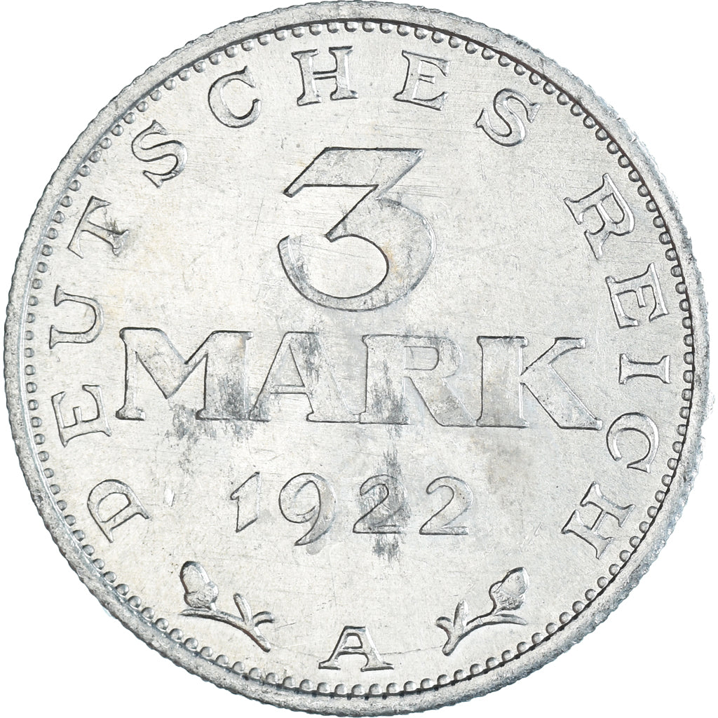 Moeda, Alemanha, 3 Mark, 1922