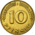 Moneda, ALEMANIA - REPÚBLICA FEDERAL, 10 Pfennig, 1949, MBC, Latón recubierto