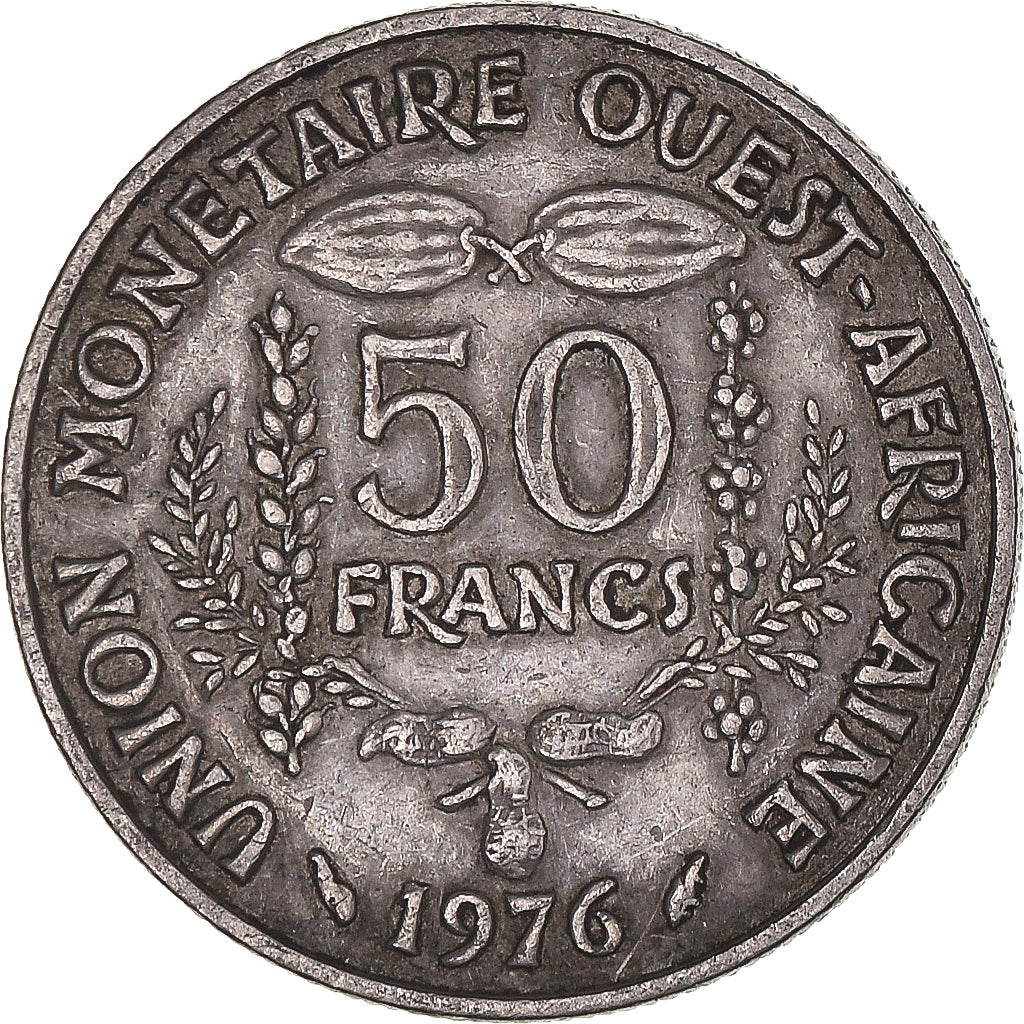 Munten, West Afrikaanse Staten, 50 Francs, 1976