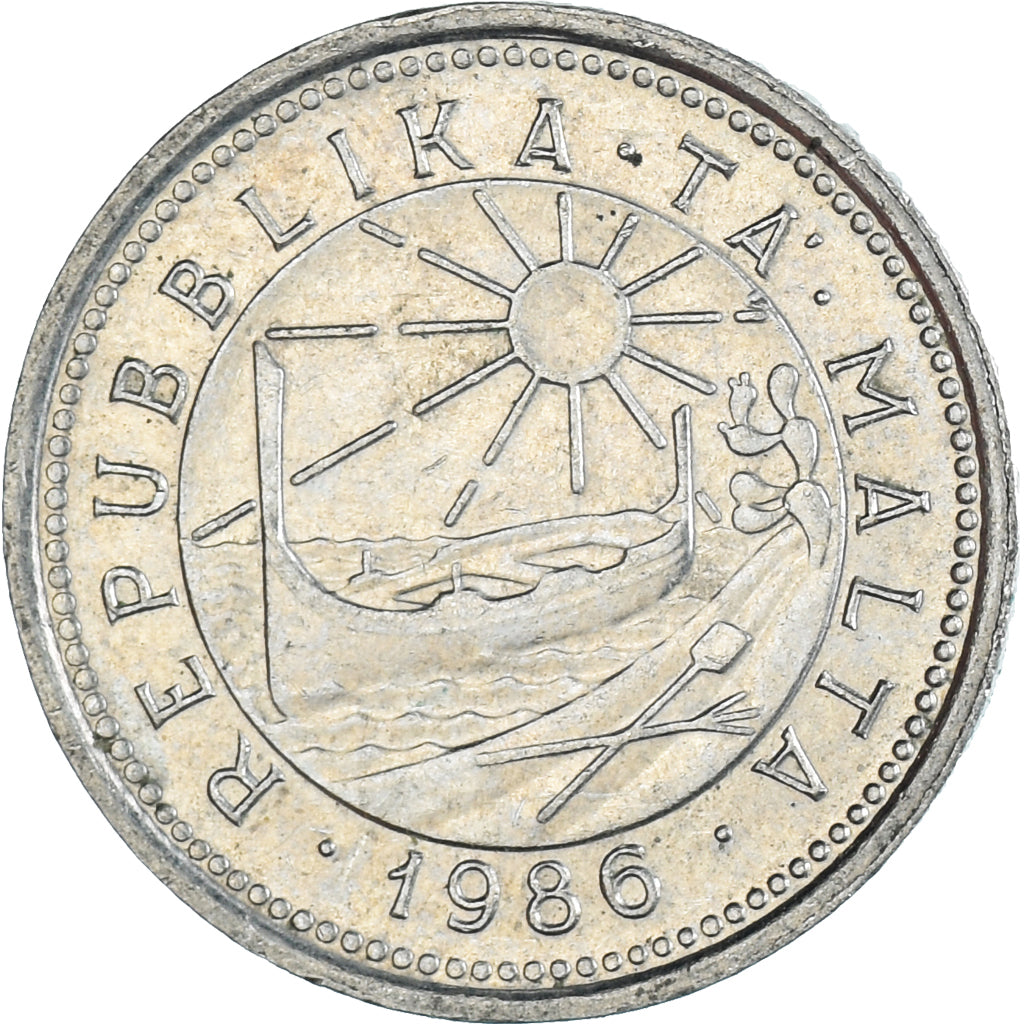Monnaie, Malte, 2 Cents, 1986