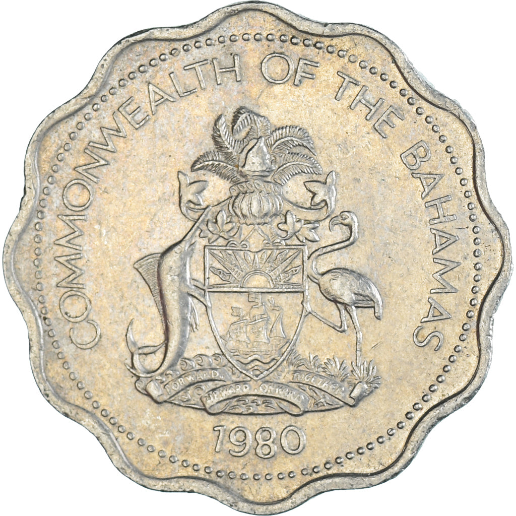 Moeda, Baamas, 10 Cents, 1980