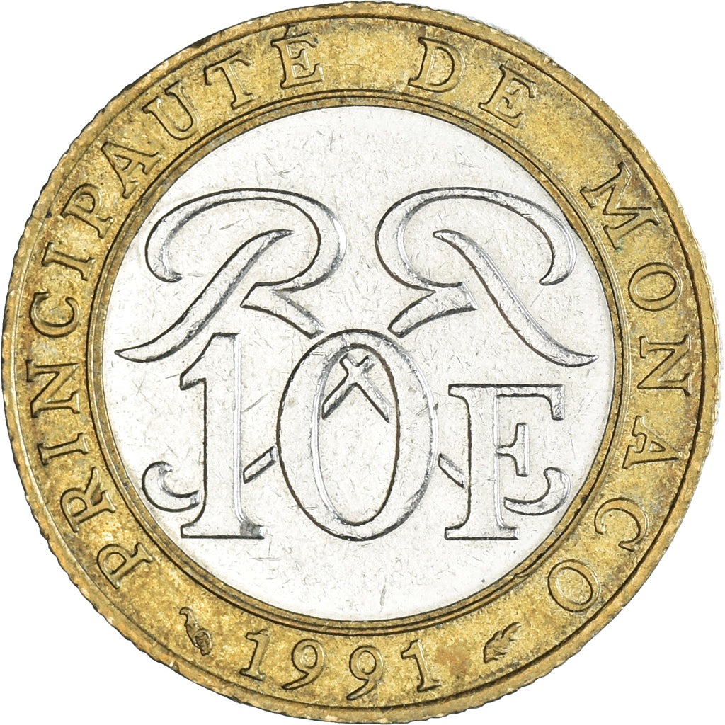 Münze, Monaco, 10 Francs, 1991