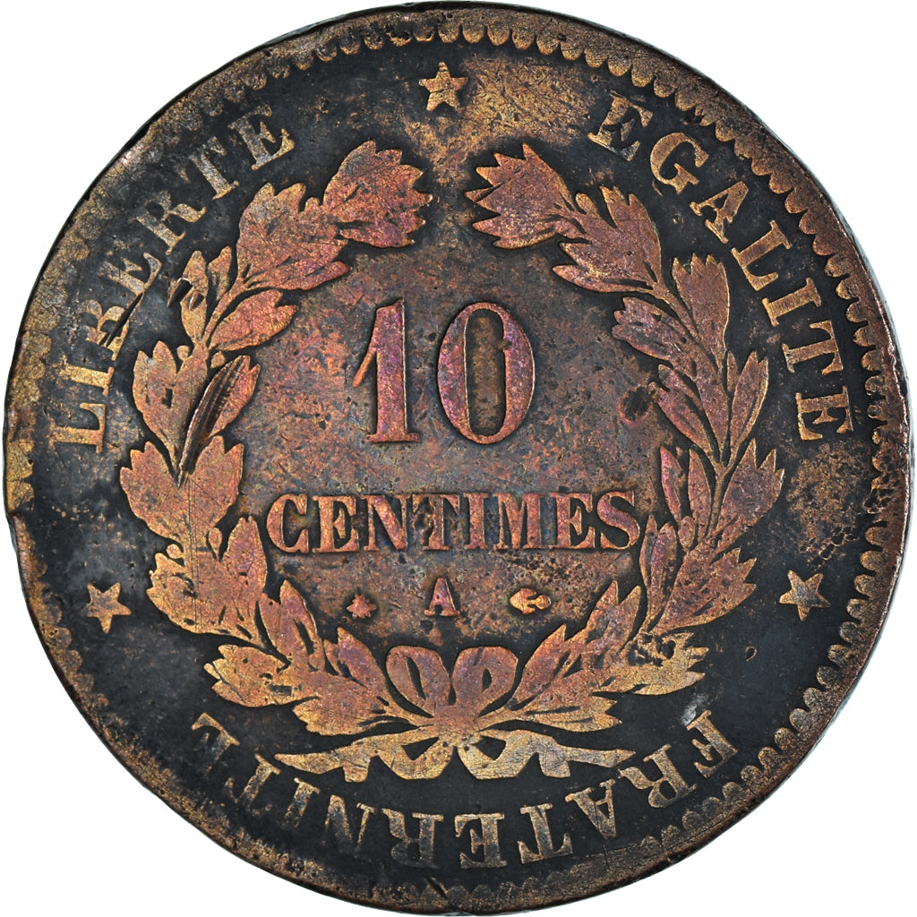Coin, France, 10 Centimes, 1870